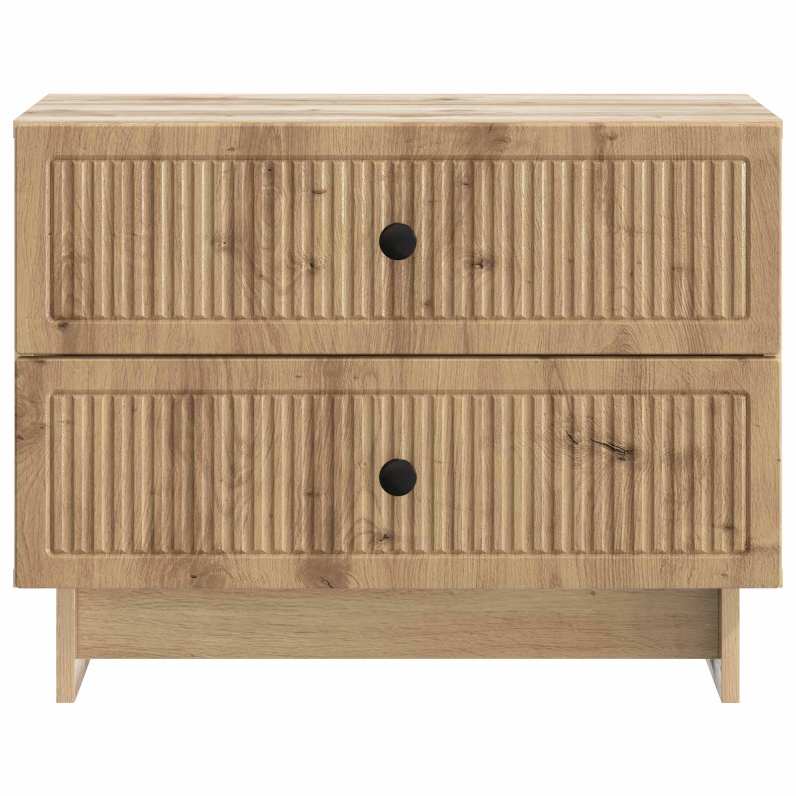 Nachtkastje Artisanaal eiken 62 x 34,5 x 47,5 cm Bewerkt hout is nu te koop bij PeponiXL, paradijselijk wonen!