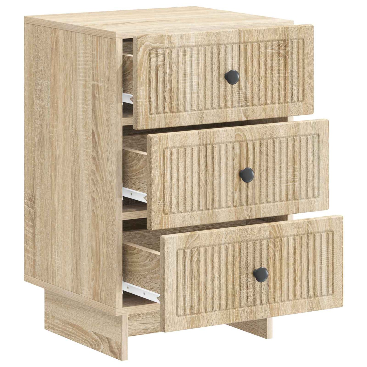 Nachtkastje Sonoma Eiken 43 x 41 x 66,5 cm Bewerkt hout is nu te koop bij PeponiXL, paradijselijk wonen!
