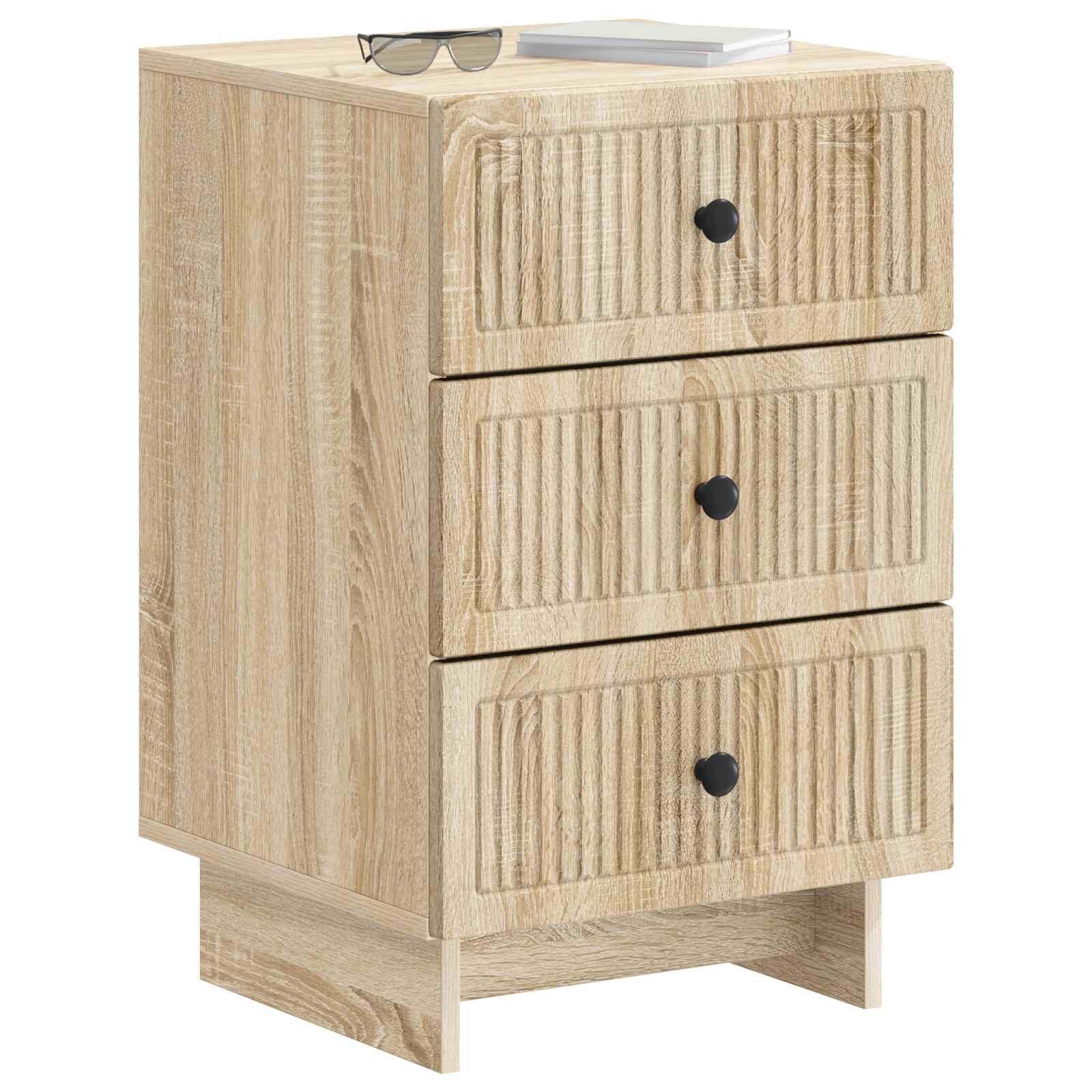 Nachtkastje Sonoma Eiken 43 x 41 x 66,5 cm Bewerkt hout is nu te koop bij PeponiXL, paradijselijk wonen!