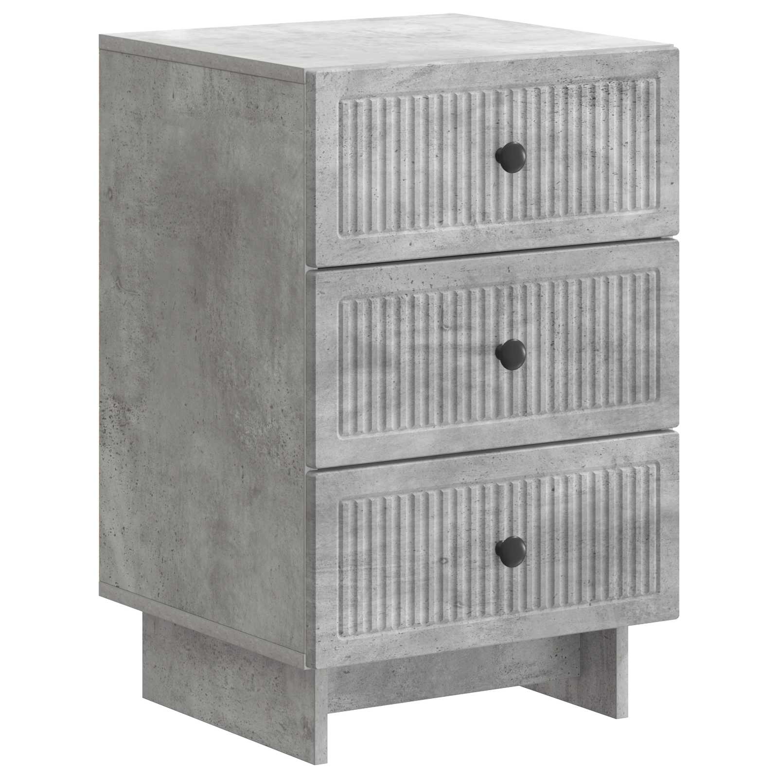 Nachtkastje met lade Betongrijs 43 x 41 x 66,5 cm Bewerkt hout is nu te koop bij PeponiXL, paradijselijk wonen!
