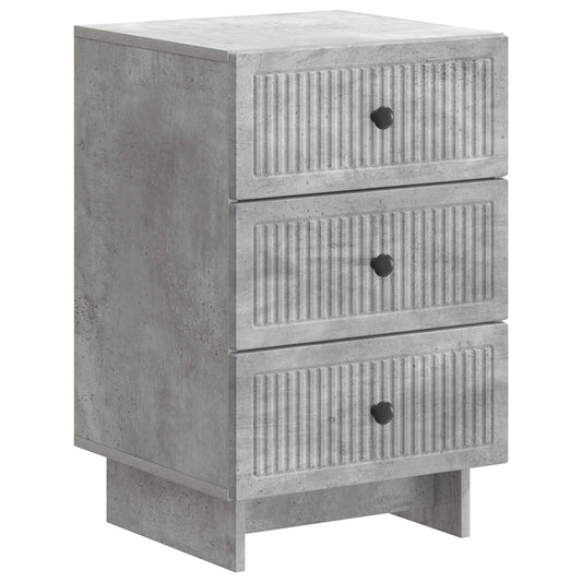 Nachtkastje met lade Betongrijs 43 x 41 x 66,5 cm Bewerkt hout is nu te koop bij PeponiXL, paradijselijk wonen!
