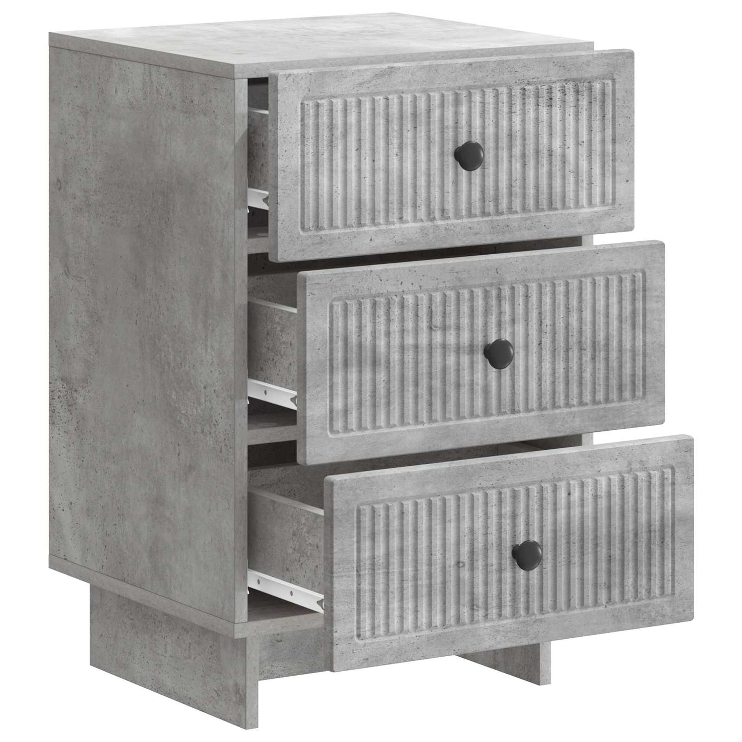 Nachtkastje met lade Betongrijs 43 x 41 x 66,5 cm Bewerkt hout is nu te koop bij PeponiXL, paradijselijk wonen!
