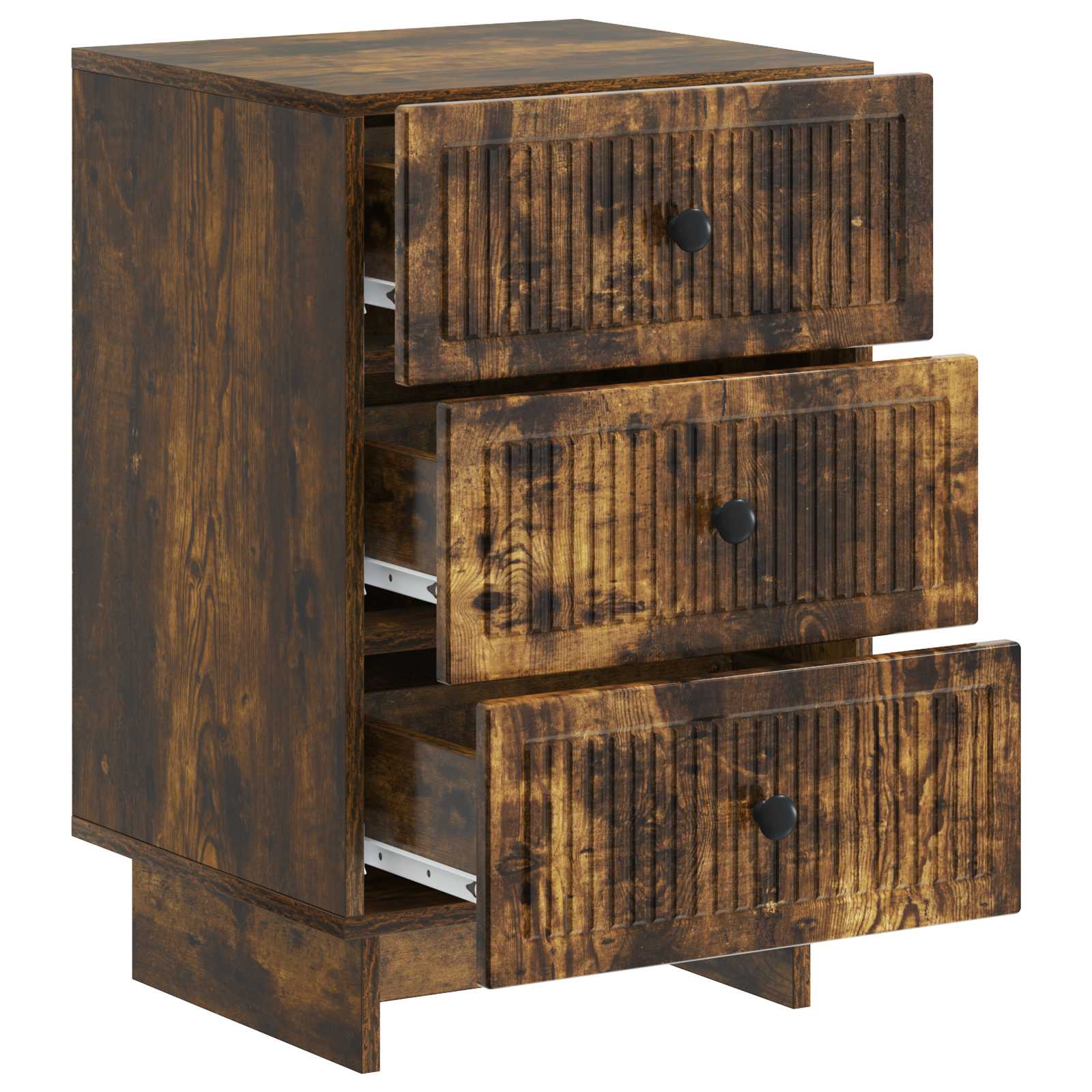 Nachtkastje Gerookt eiken 43 x 41 x 66,5 cm Bewerkt hout is nu te koop bij PeponiXL, paradijselijk wonen!