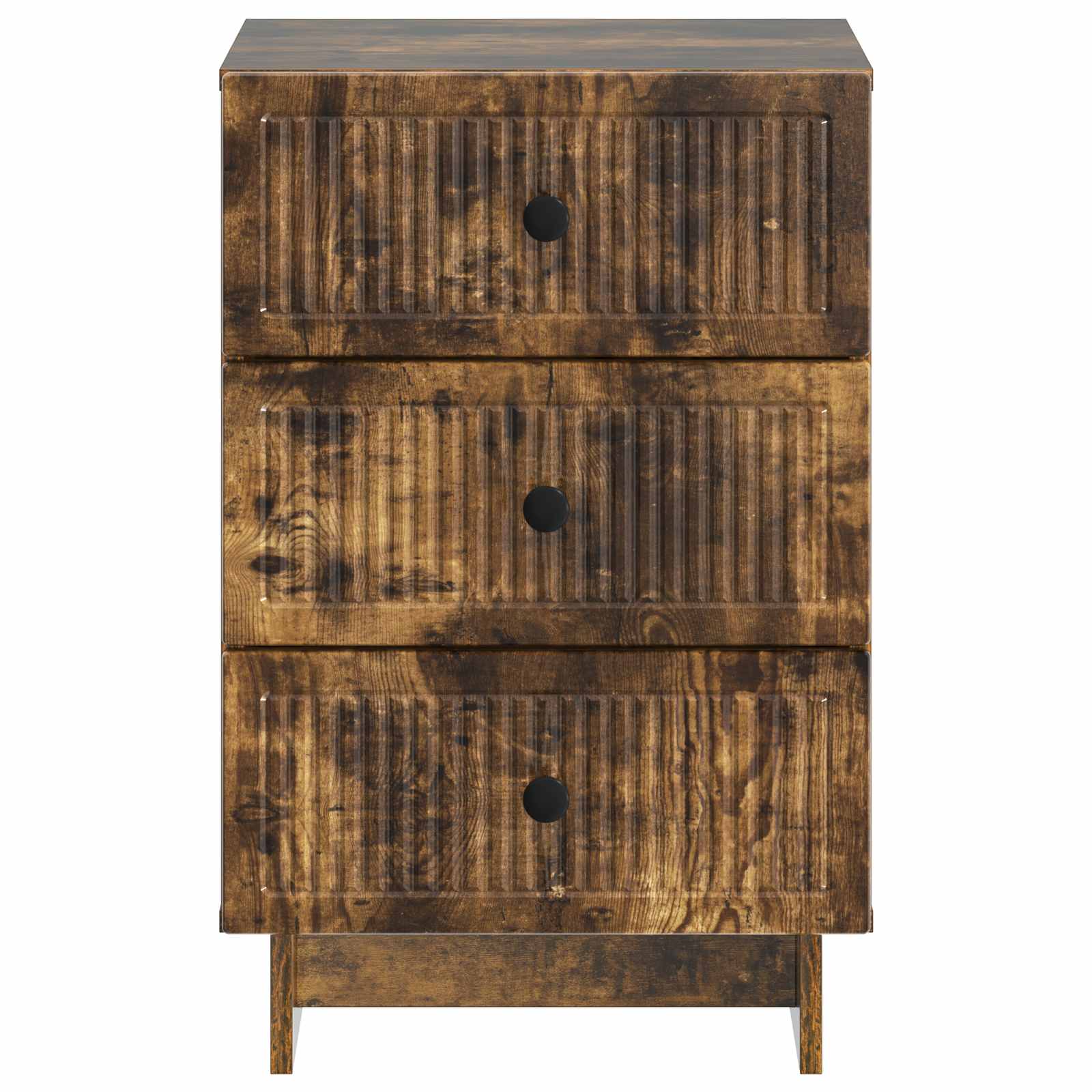 Nachtkastje Gerookt eiken 43 x 41 x 66,5 cm Bewerkt hout is nu te koop bij PeponiXL, paradijselijk wonen!