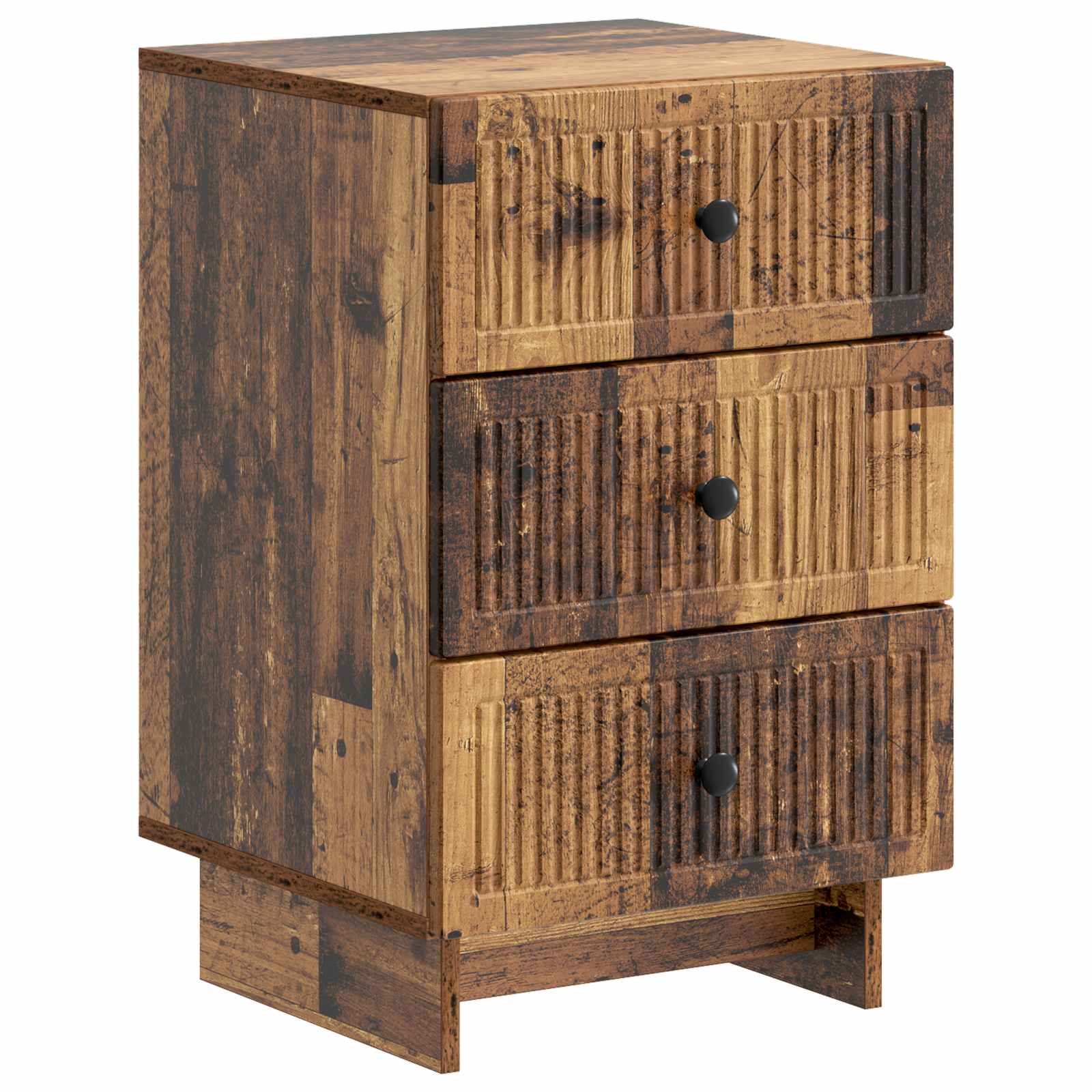 Nachtkastje met lade Oud hout 43 x 41 x 66,5 cm Bewerkt hout is nu te koop bij PeponiXL, paradijselijk wonen!