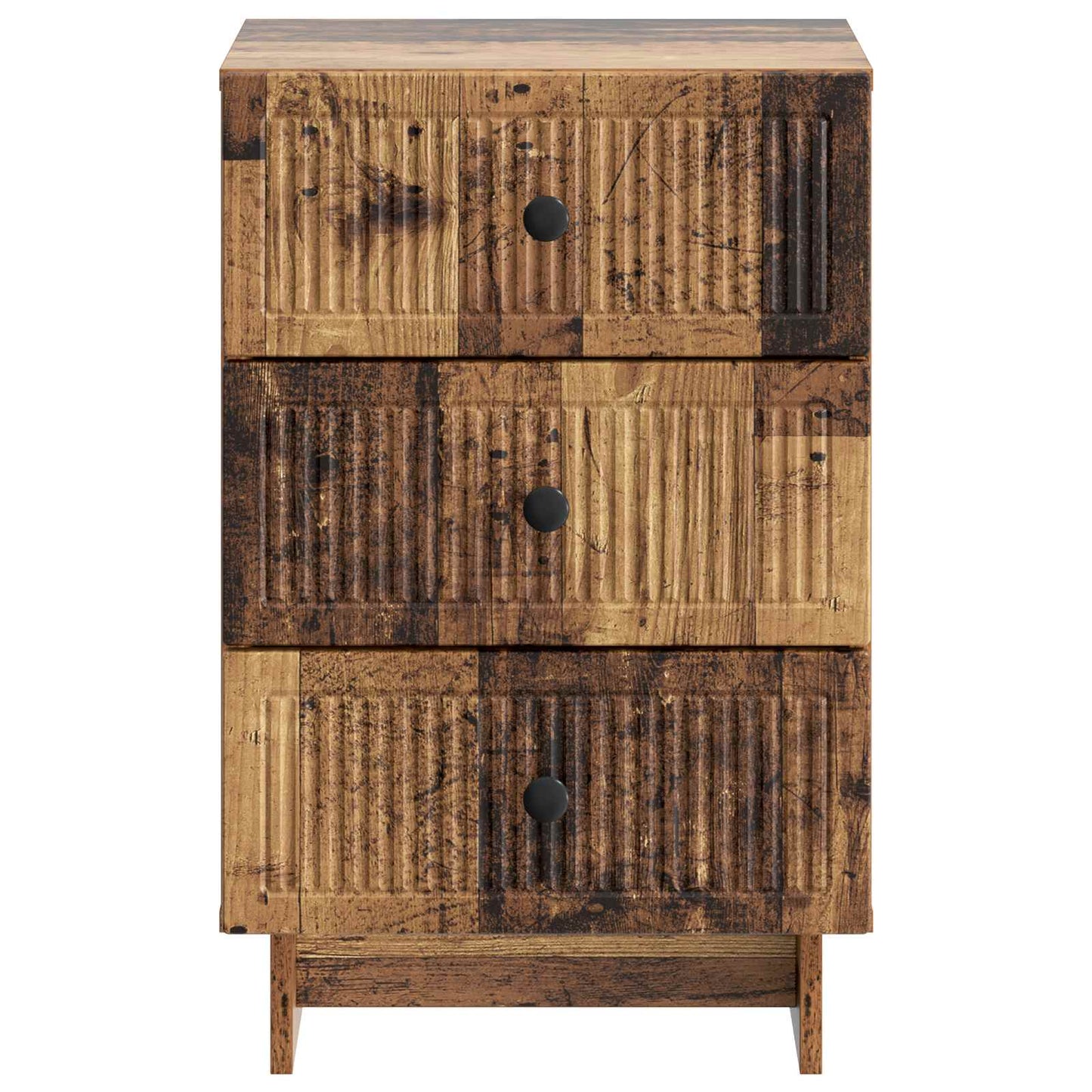 Nachtkastje met lade Oud hout 43 x 41 x 66,5 cm Bewerkt hout is nu te koop bij PeponiXL, paradijselijk wonen!