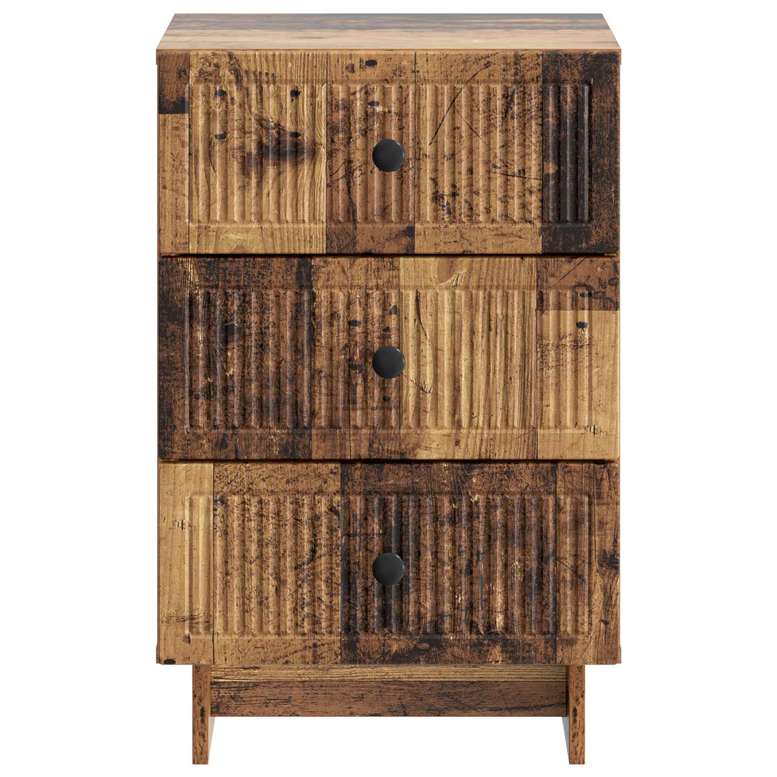 Nachtkastje met lade Oud hout 43 x 41 x 66,5 cm Bewerkt hout is nu te koop bij PeponiXL, paradijselijk wonen!