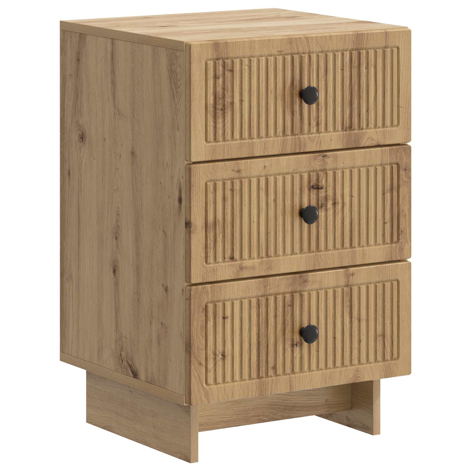 Nachtkastje Artisanaal eiken 43 x 41 x 66,5 cm Bewerkt hout is nu te koop bij PeponiXL, paradijselijk wonen!