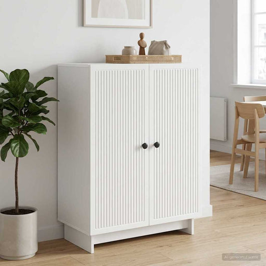 Dressoir Wit 66 x 34,5 x 90 cm Bewerkt hout is nu te koop bij PeponiXL, paradijselijk wonen!
