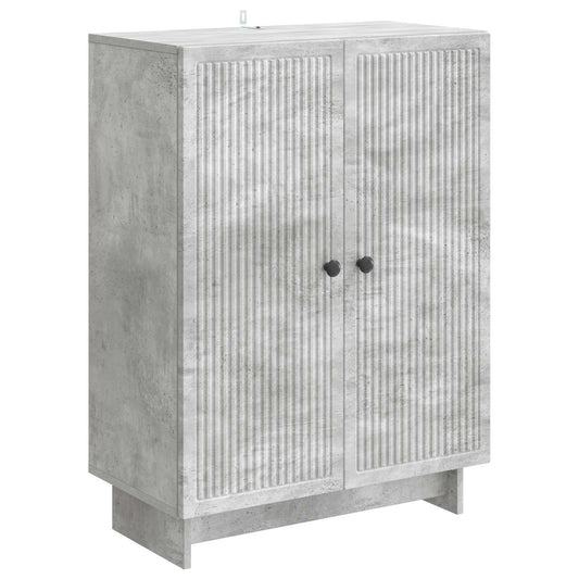 Dressoir Betongrijs 66 x 34,5 x 90 cm Bewerkt hout is nu te koop bij PeponiXL, paradijselijk wonen!