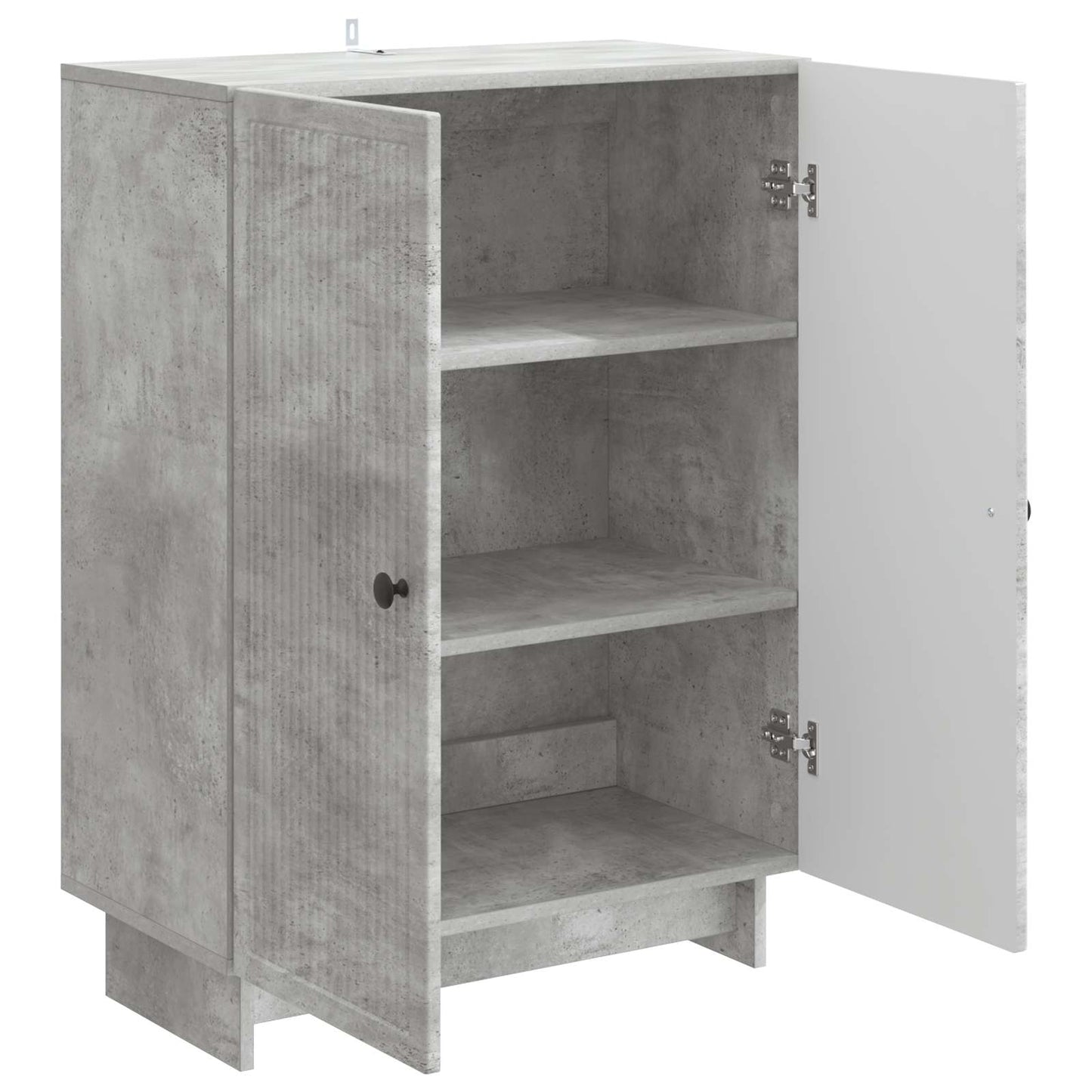 Dressoir Betongrijs 66 x 34,5 x 90 cm Bewerkt hout is nu te koop bij PeponiXL, paradijselijk wonen!