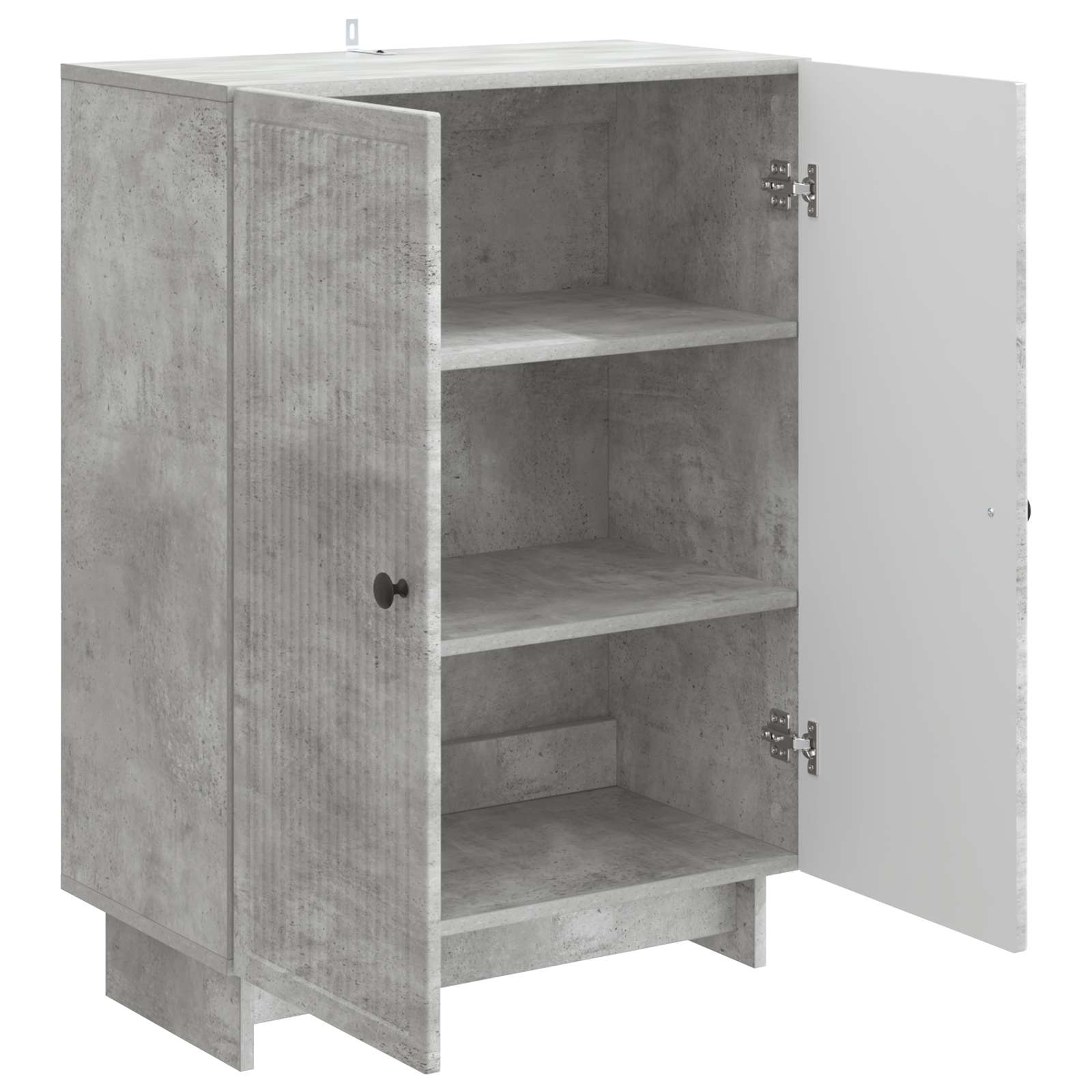 Dressoir Betongrijs 66 x 34,5 x 90 cm Bewerkt hout is nu te koop bij PeponiXL, paradijselijk wonen!