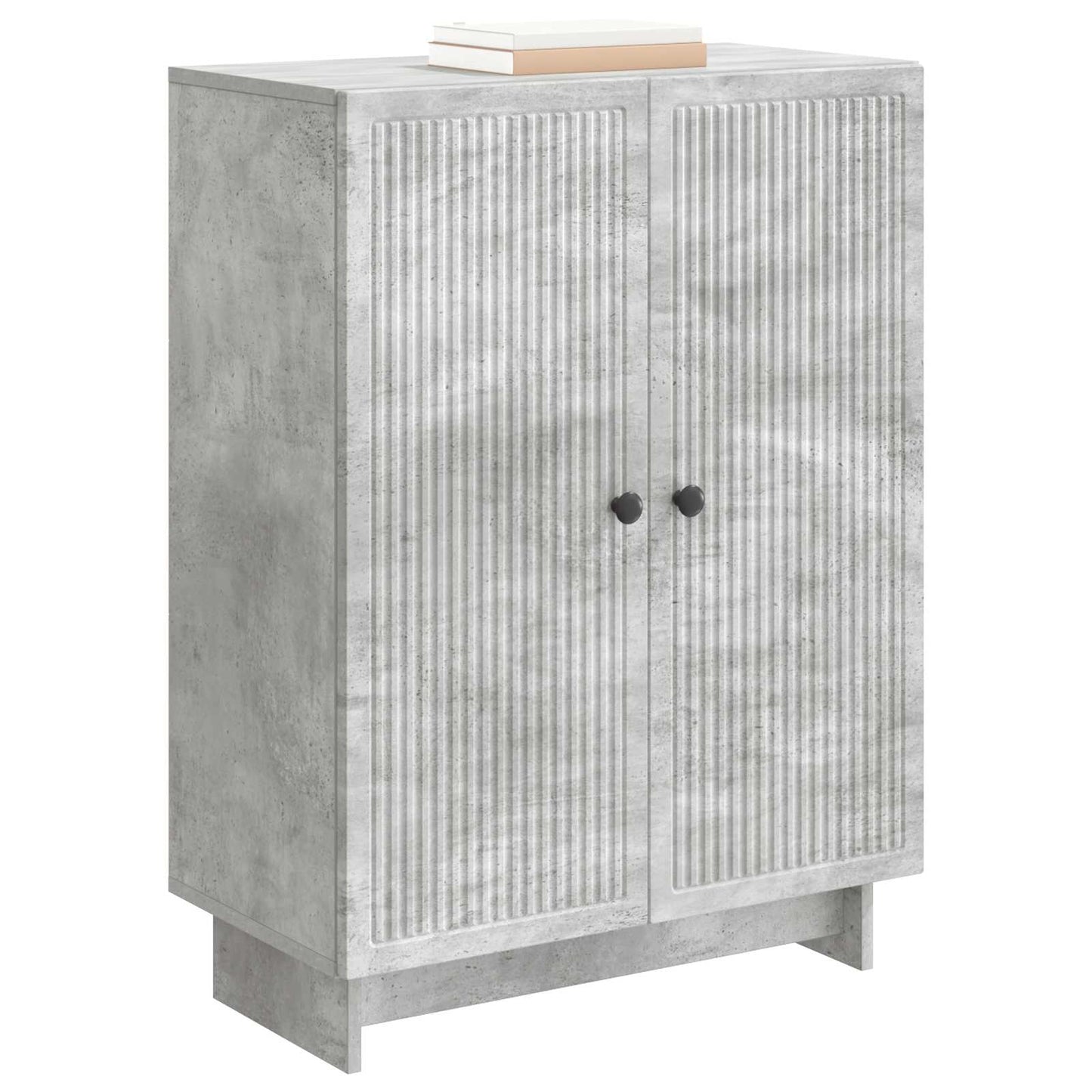 Dressoir Betongrijs 66 x 34,5 x 90 cm Bewerkt hout is nu te koop bij PeponiXL, paradijselijk wonen!