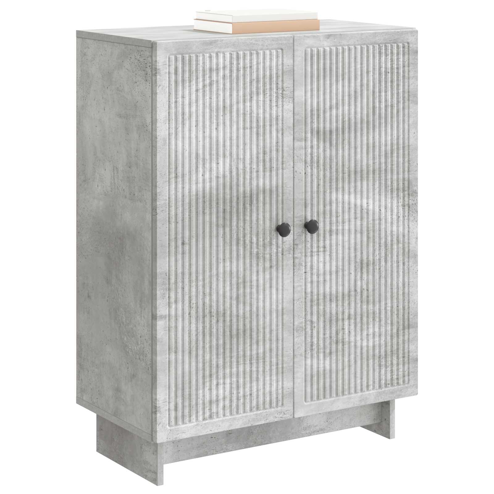 Dressoir Betongrijs 66 x 34,5 x 90 cm Bewerkt hout is nu te koop bij PeponiXL, paradijselijk wonen!