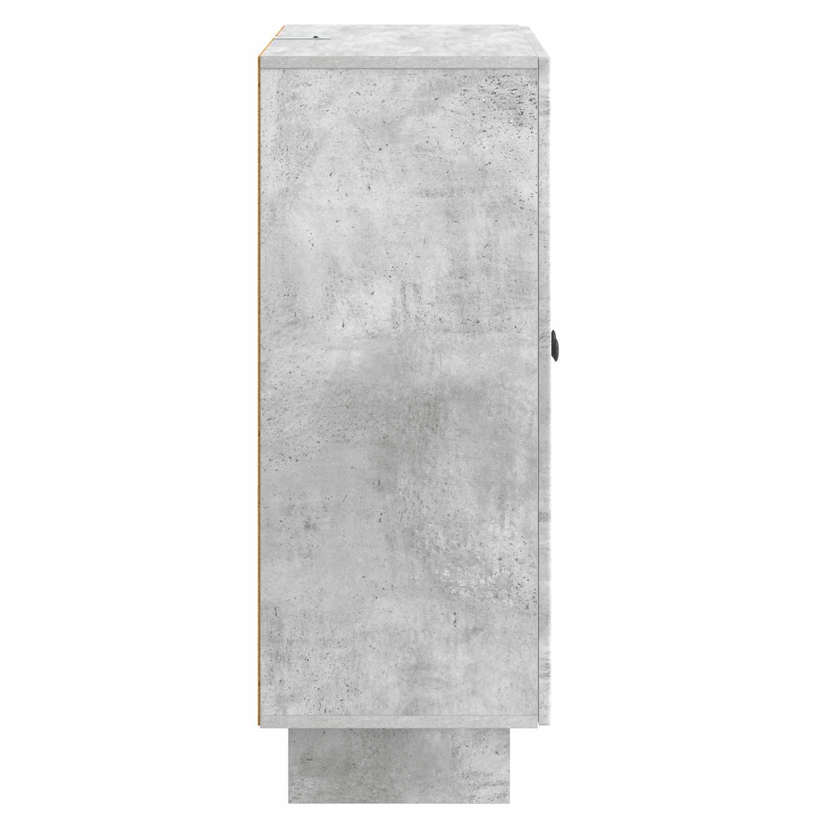 Dressoir Betongrijs 66 x 34,5 x 90 cm Bewerkt hout is nu te koop bij PeponiXL, paradijselijk wonen!