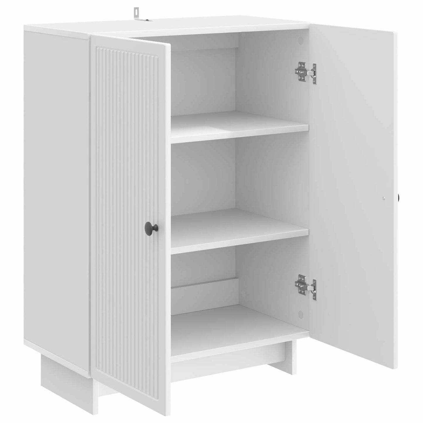 Dressoir Hoogglans Wit 66 x 34,5 x 90 cm Bewerkt hout is nu te koop bij PeponiXL, paradijselijk wonen!