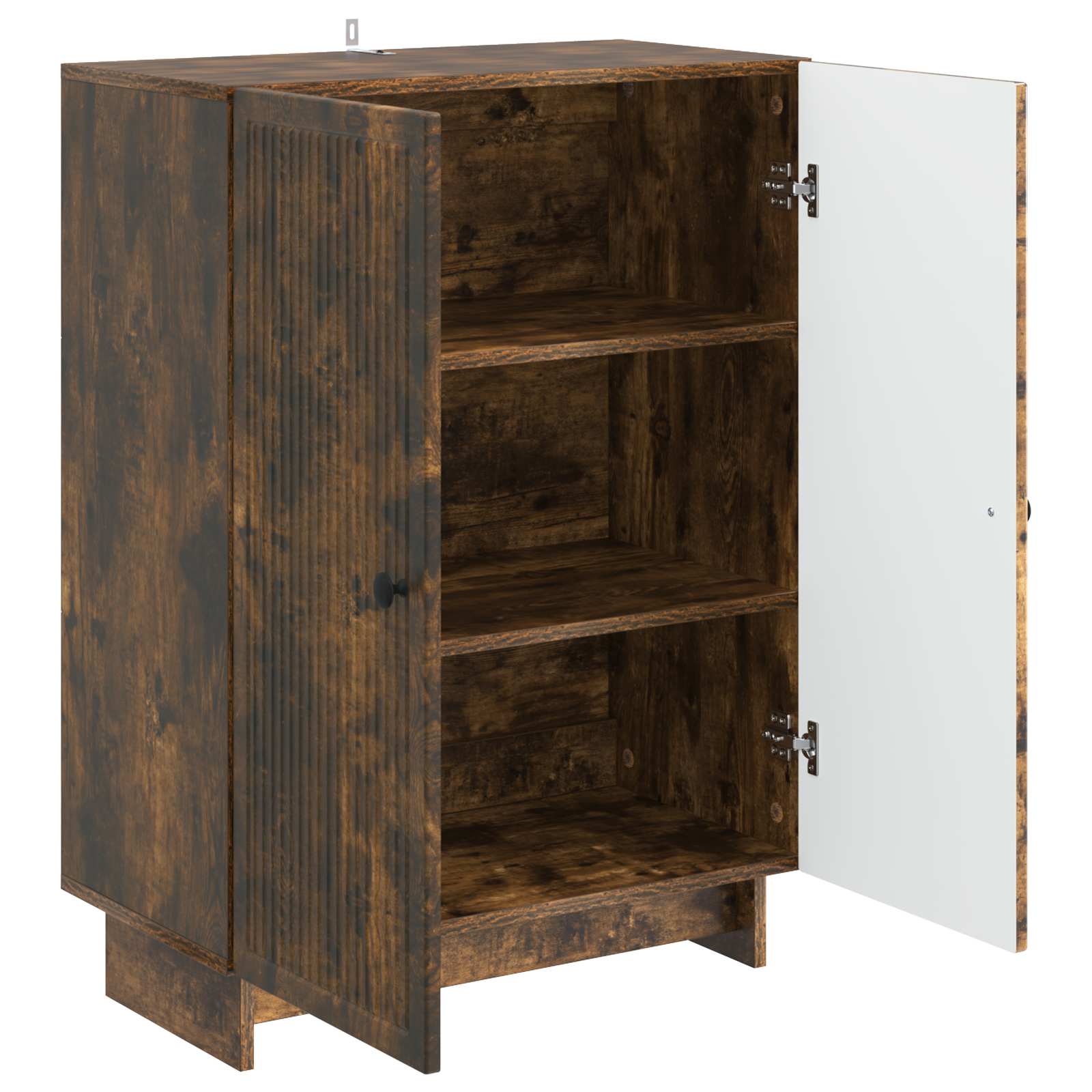 Dressoir Gerookt eiken 66 x 34,5 x 90 cm Bewerkt hout is nu te koop bij PeponiXL, paradijselijk wonen!
