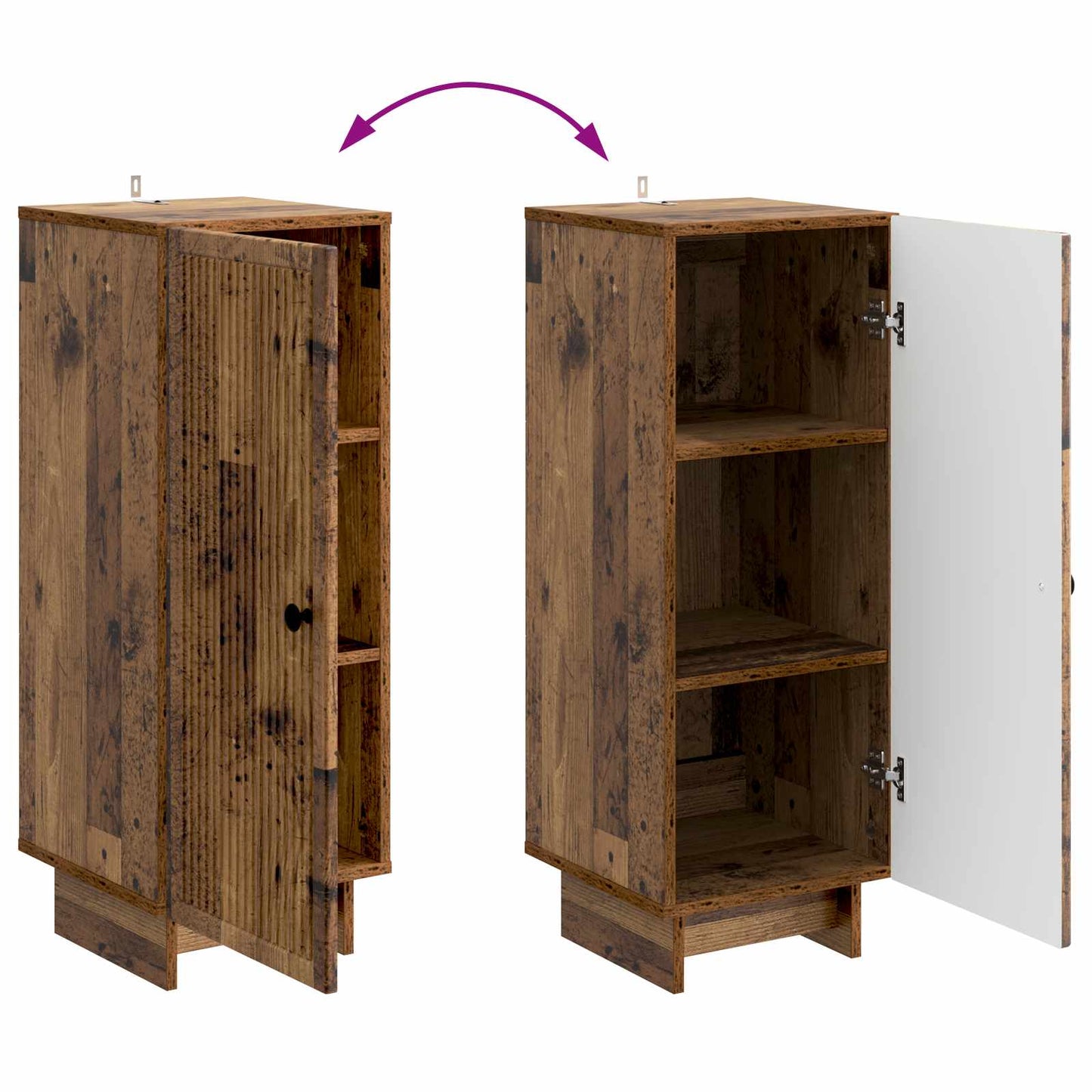 Kast Oudhout 33 x 34,5 x 90 cm Geconstrueerd hout is nu te koop bij PeponiXL, paradijselijk wonen!