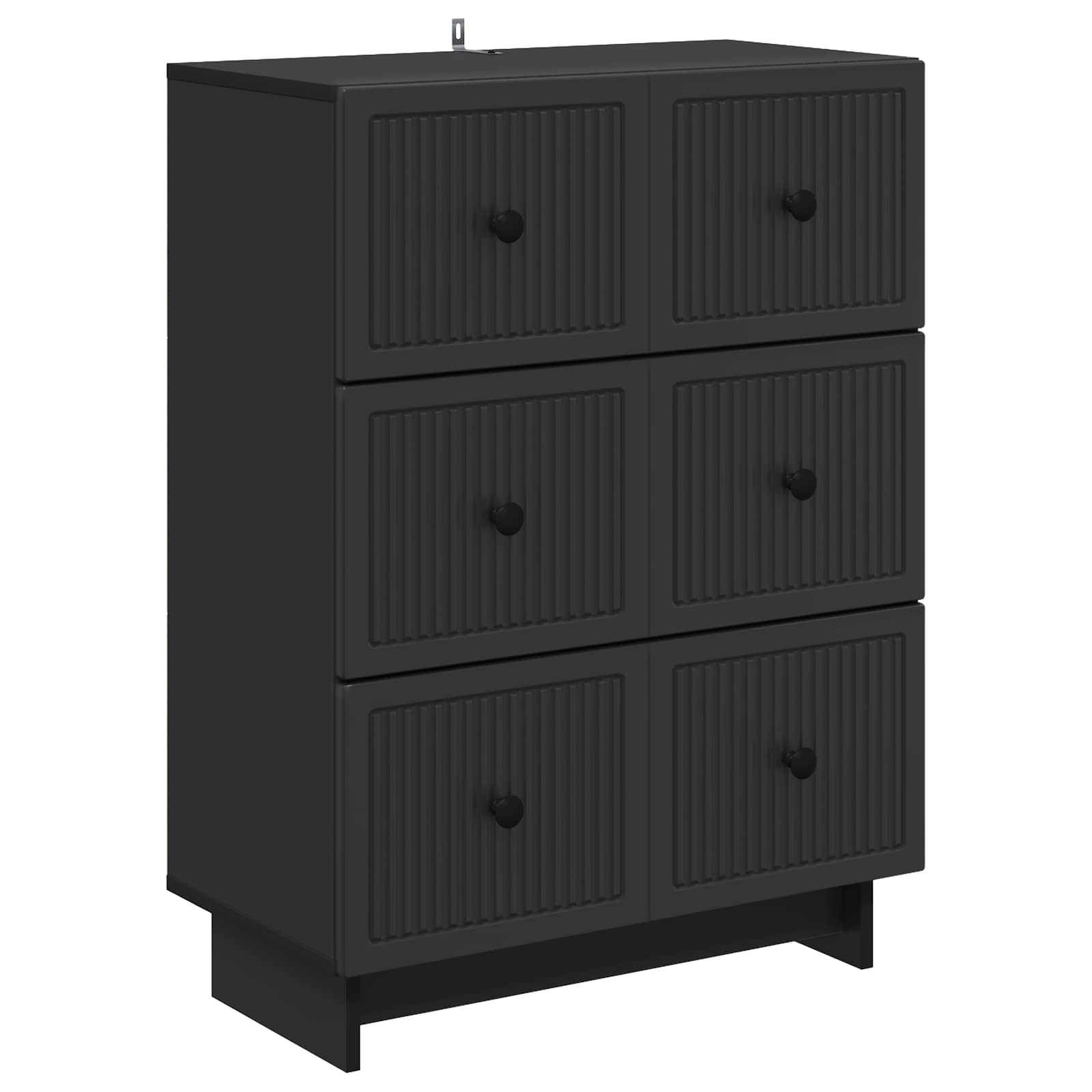 Ladenkast Zwart 66 x 34,5 x 90 cm Bewerkt hout is nu te koop bij PeponiXL, paradijselijk wonen!