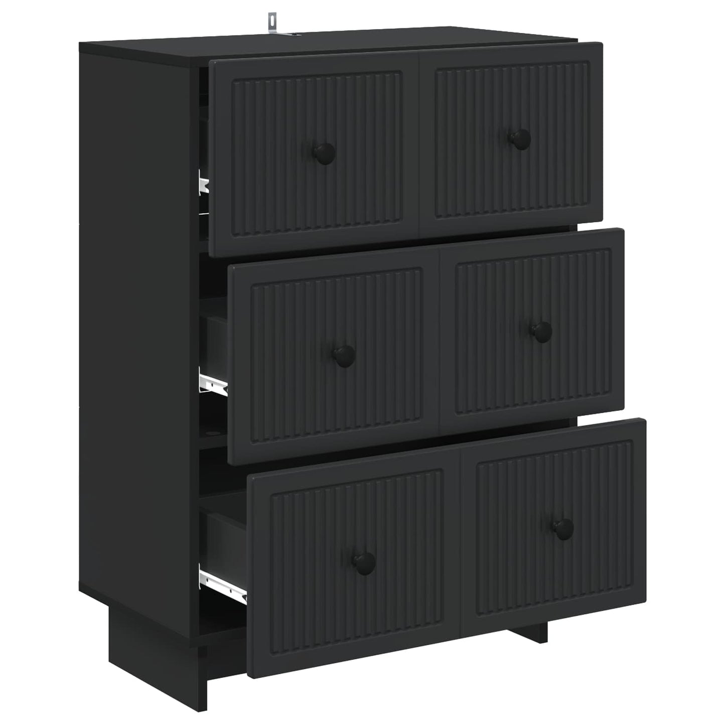 Ladenkast Zwart 66 x 34,5 x 90 cm Bewerkt hout is nu te koop bij PeponiXL, paradijselijk wonen!