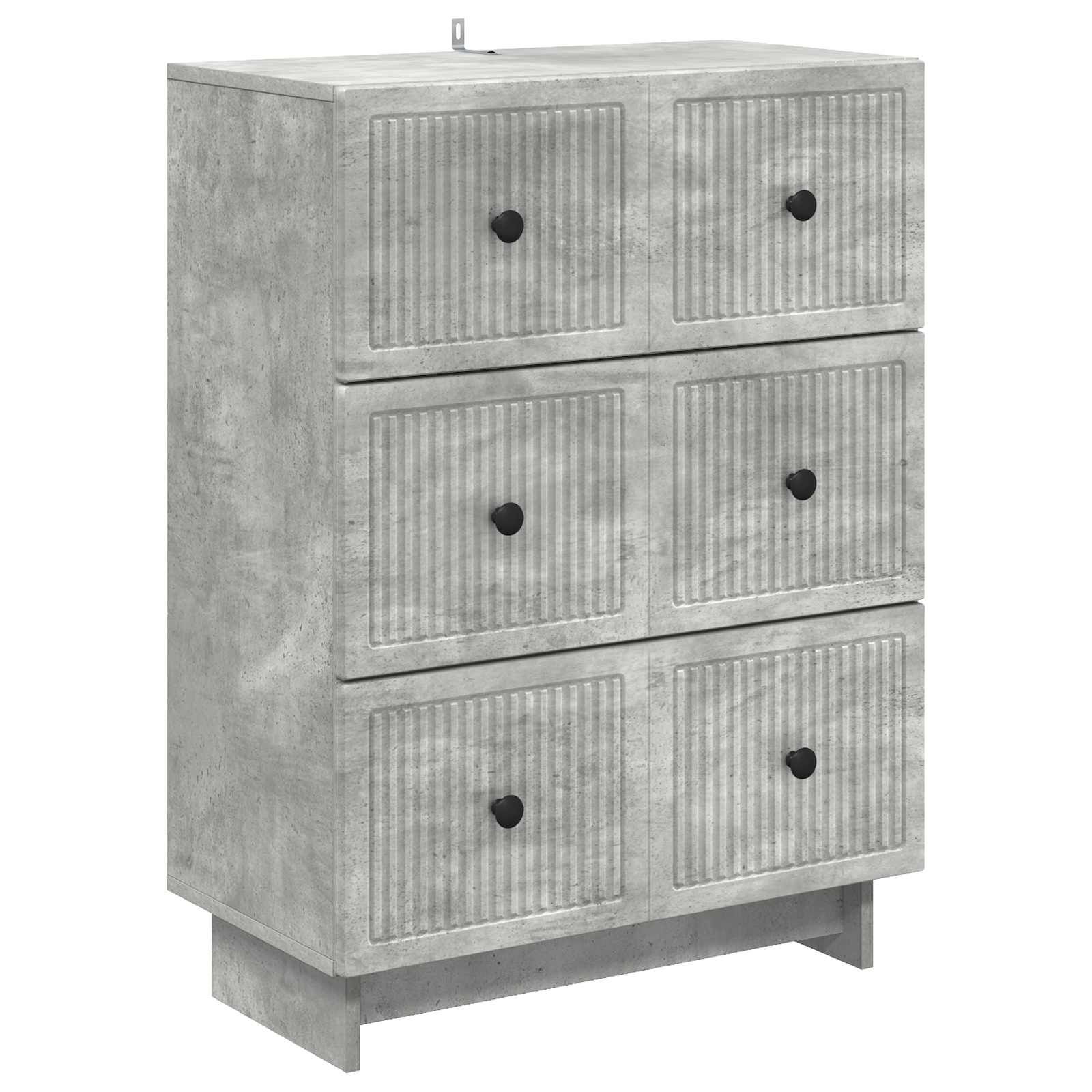 Ladenkast Betongrijs 66 x 34,5 x 90 cm Bewerkt hout is nu te koop bij PeponiXL, paradijselijk wonen!