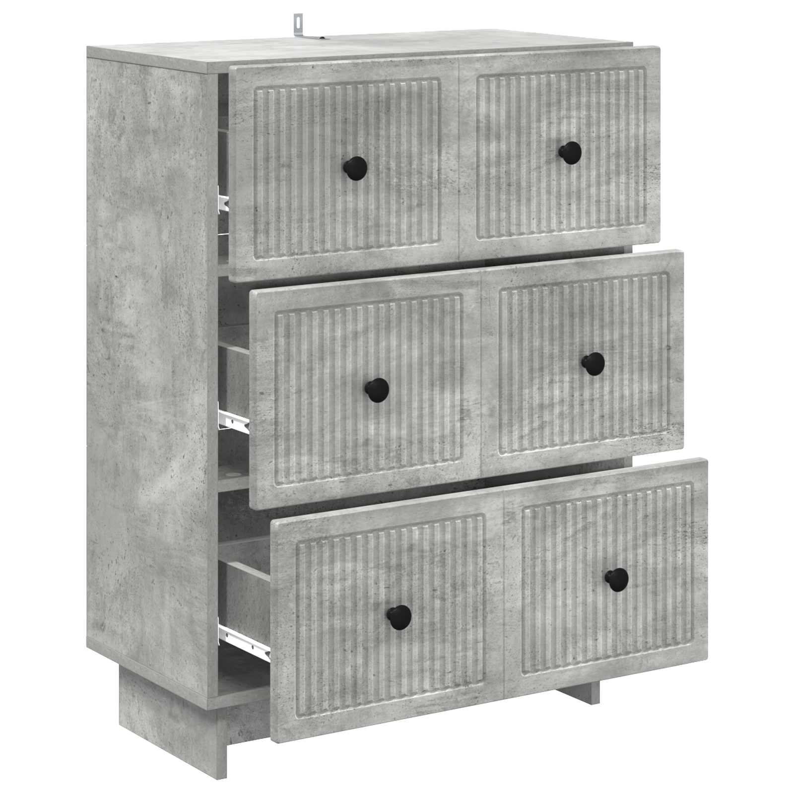 Ladenkast Betongrijs 66 x 34,5 x 90 cm Bewerkt hout is nu te koop bij PeponiXL, paradijselijk wonen!