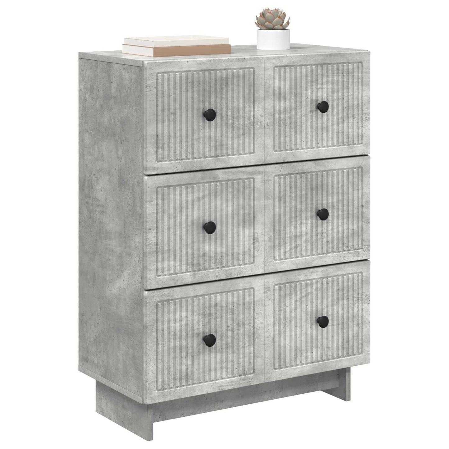 Ladenkast Betongrijs 66 x 34,5 x 90 cm Bewerkt hout is nu te koop bij PeponiXL, paradijselijk wonen!