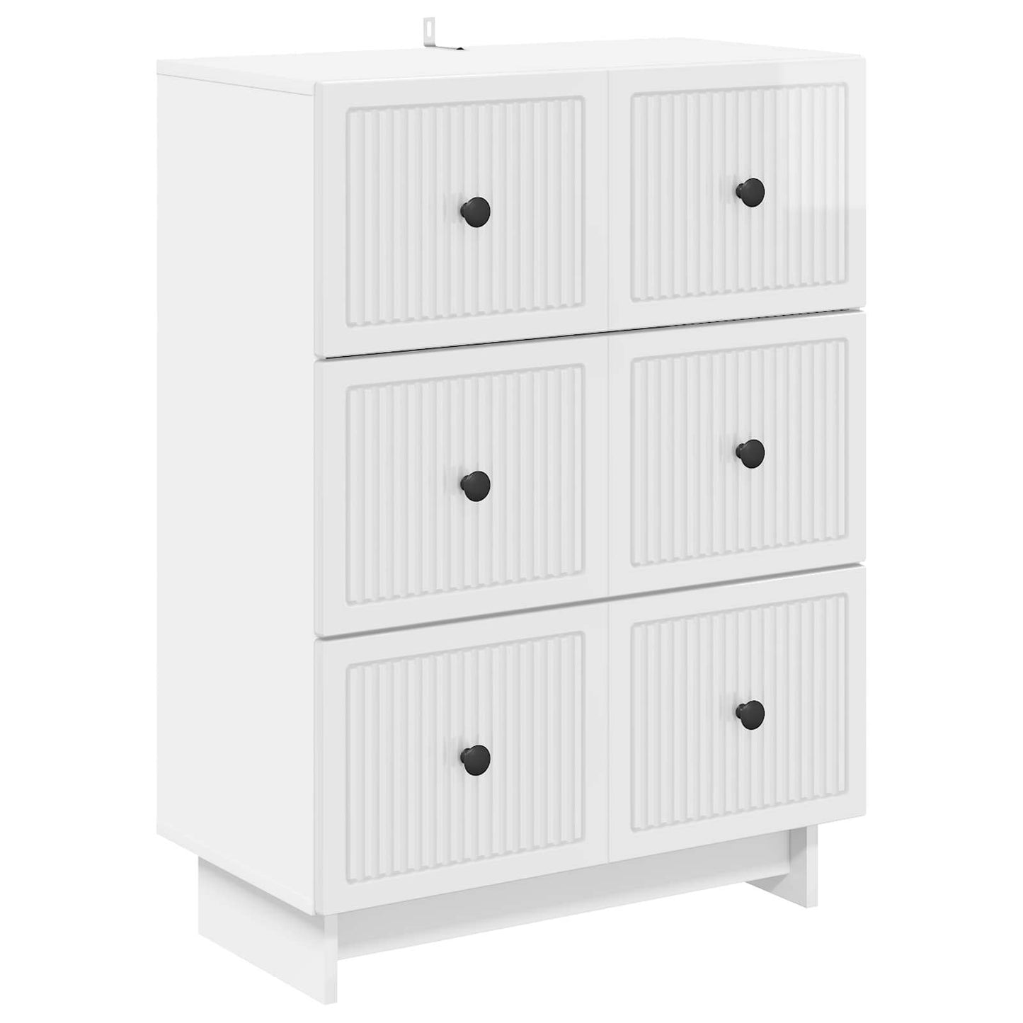 Ladenkast Hoogglans Wit 66 x 34,5 x 90 cm Bewerkt hout is nu te koop bij PeponiXL, paradijselijk wonen!