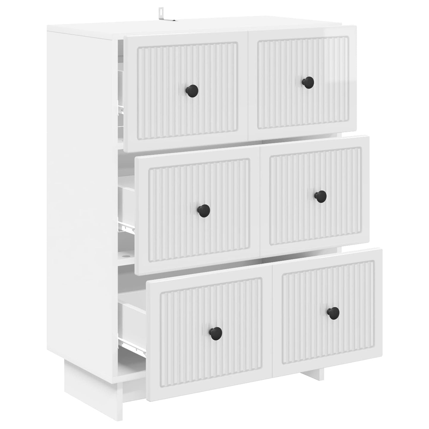 Ladenkast Hoogglans Wit 66 x 34,5 x 90 cm Bewerkt hout is nu te koop bij PeponiXL, paradijselijk wonen!