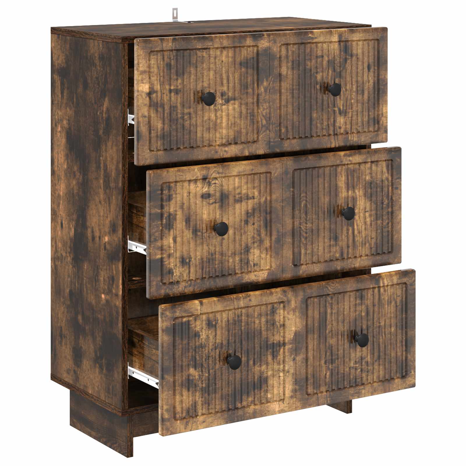 Ladenkast Gerookt eiken 66 x 34,5 x 90 cm Bewerkt hout is nu te koop bij PeponiXL, paradijselijk wonen!