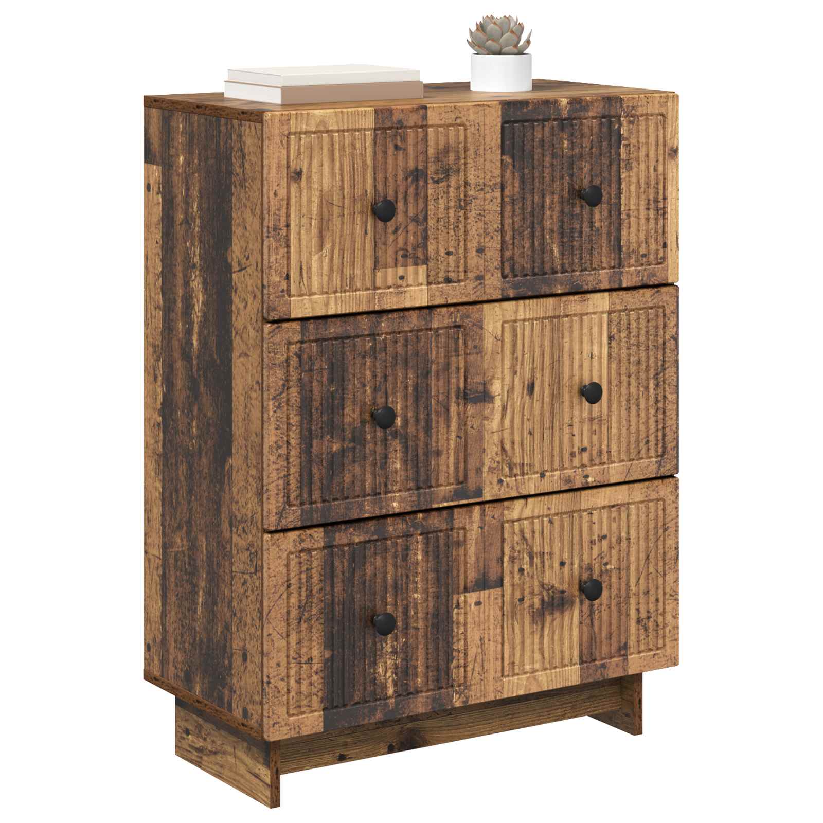 Ladenkast Oud hout 66 x 34,5 x 90 cm Bewerkt hout is nu te koop bij PeponiXL, paradijselijk wonen!