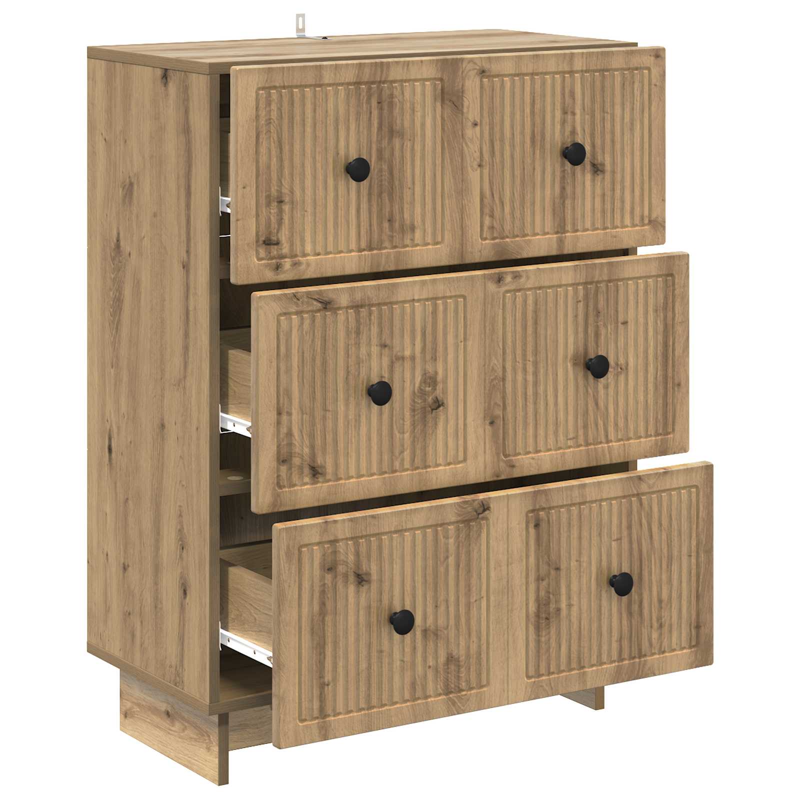 Ladenkast Artisanaal eiken 66 x 34,5 x 90 cm Bewerkt hout is nu te koop bij PeponiXL, paradijselijk wonen!