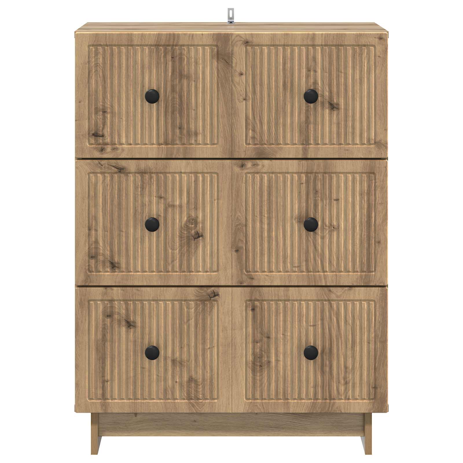 Ladenkast Artisanaal eiken 66 x 34,5 x 90 cm Bewerkt hout is nu te koop bij PeponiXL, paradijselijk wonen!