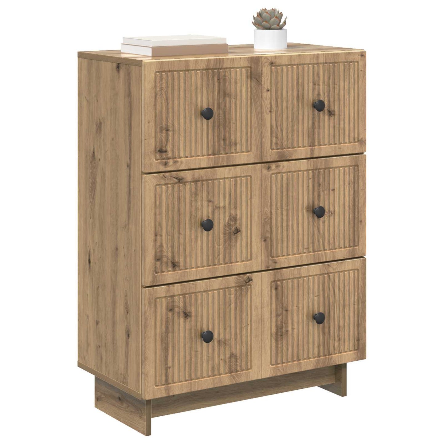Ladenkast Artisanaal eiken 66 x 34,5 x 90 cm Bewerkt hout is nu te koop bij PeponiXL, paradijselijk wonen!