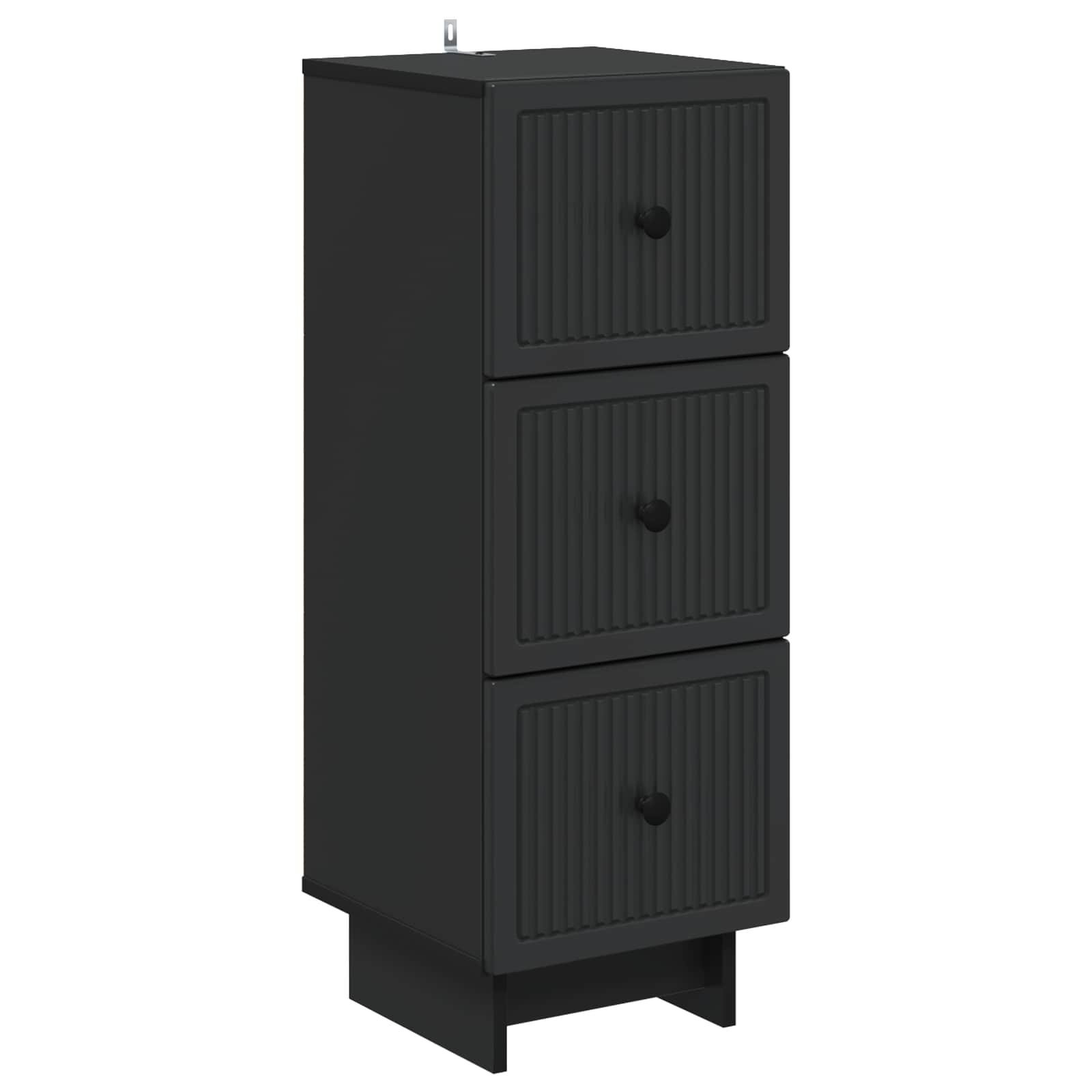 Ladenkast Zwart 33 x 34,5 x 90 cm Bewerkt hout is nu te koop bij PeponiXL, paradijselijk wonen!