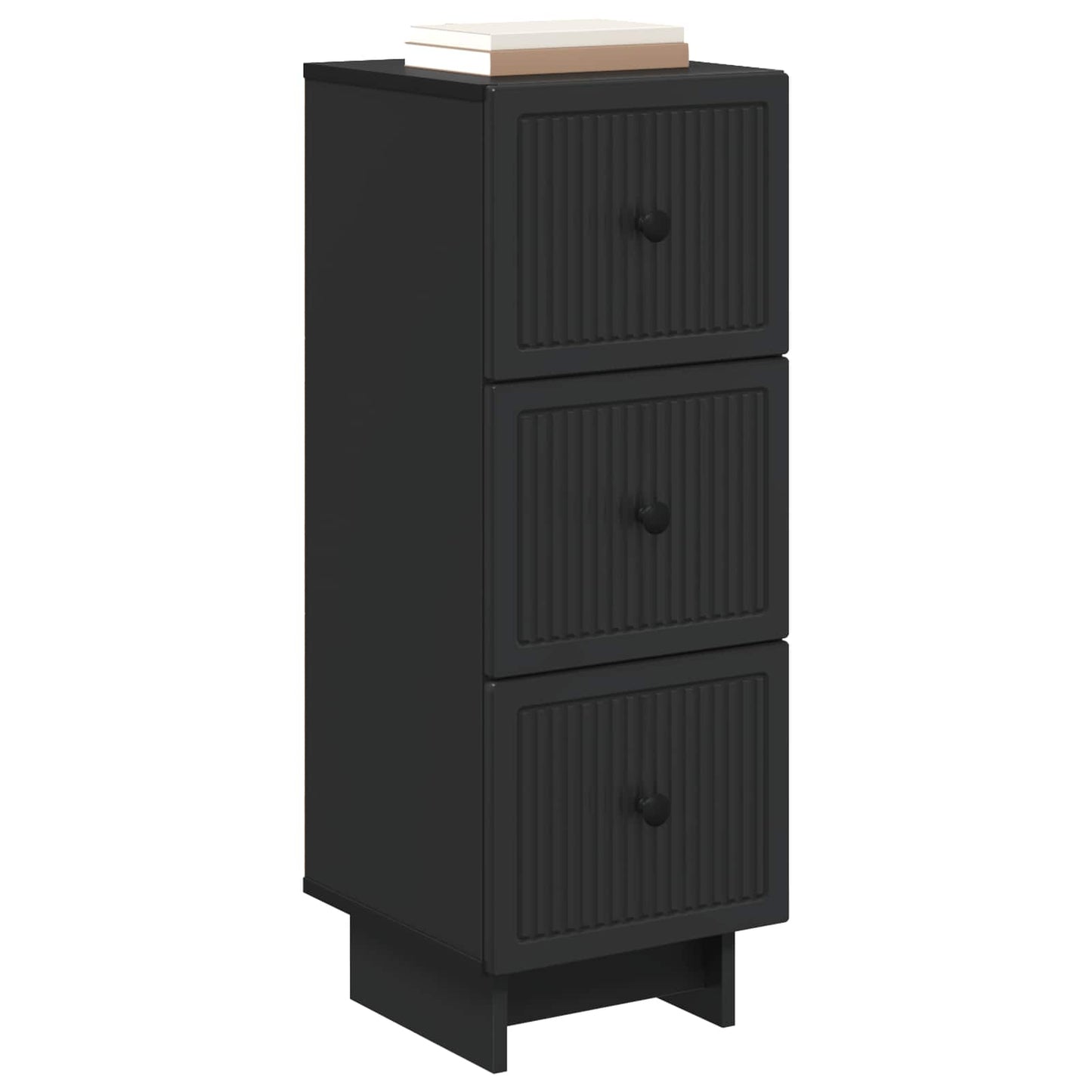 Ladenkast Zwart 33 x 34,5 x 90 cm Bewerkt hout is nu te koop bij PeponiXL, paradijselijk wonen!
