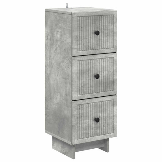 Ladenkast Betongrijs 33 x 34,5 x 90 cm Bewerkt hout is nu te koop bij PeponiXL, paradijselijk wonen!