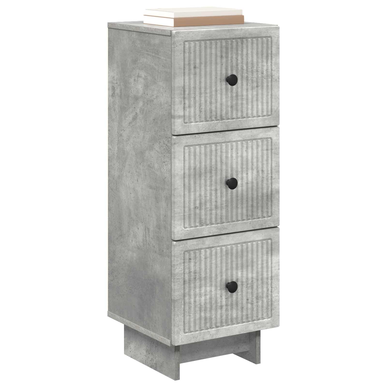 Ladenkast Betongrijs 33 x 34,5 x 90 cm Bewerkt hout is nu te koop bij PeponiXL, paradijselijk wonen!