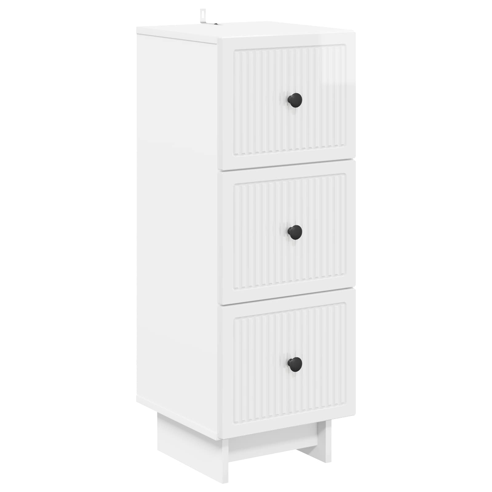 Ladenkast Hoogglans Wit 33 x 34,5 x 90 cm Bewerkt hout is nu te koop bij PeponiXL, paradijselijk wonen!