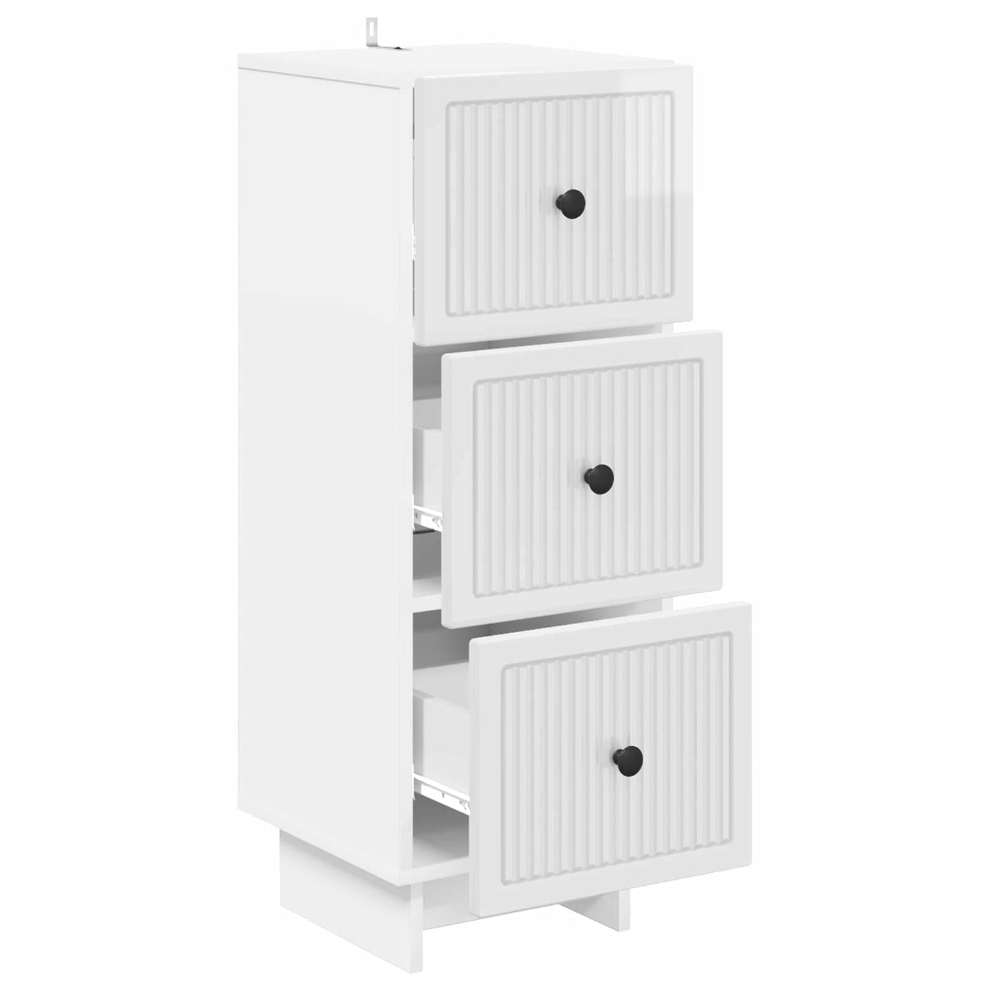 Ladenkast Hoogglans Wit 33 x 34,5 x 90 cm Bewerkt hout is nu te koop bij PeponiXL, paradijselijk wonen!