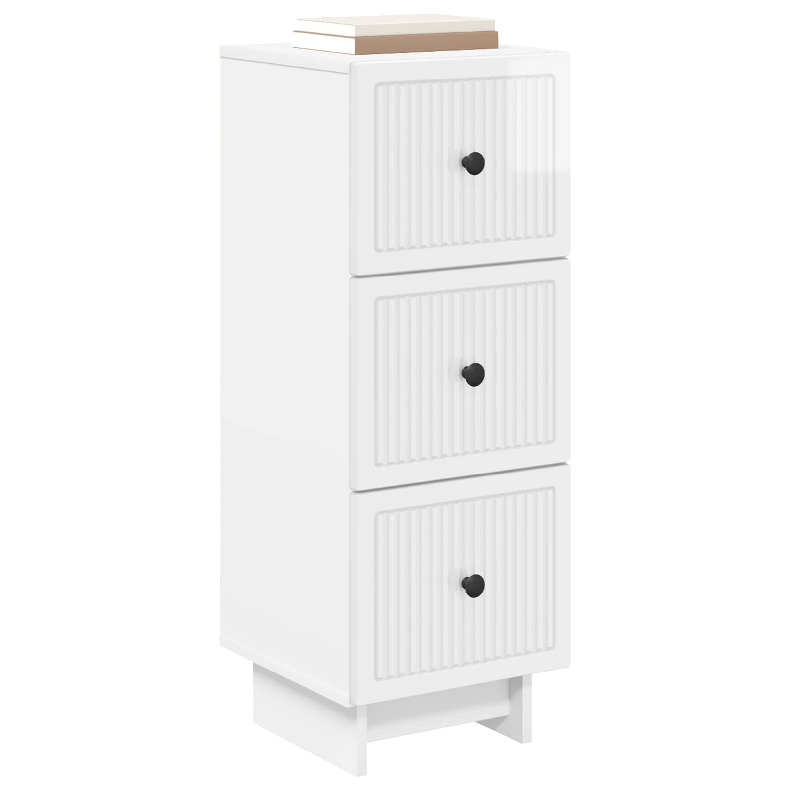 Ladenkast Hoogglans Wit 33 x 34,5 x 90 cm Bewerkt hout is nu te koop bij PeponiXL, paradijselijk wonen!
