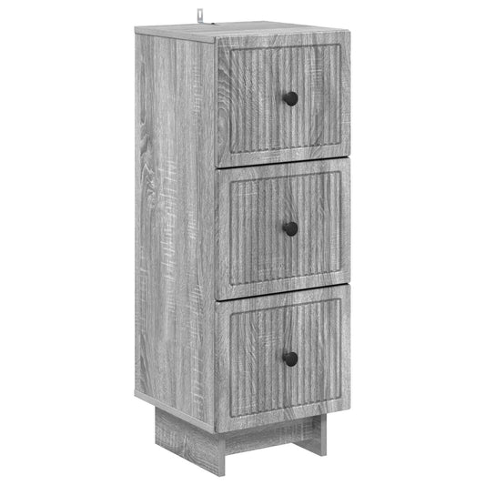 Ladenkast Grijs sonoma 33 x 34,5 x 90 cm Bewerkt hout is nu te koop bij PeponiXL, paradijselijk wonen!