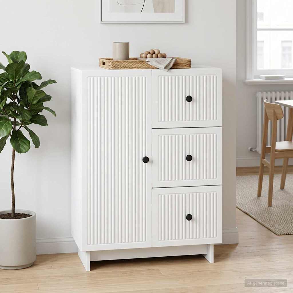 Dressoir Wit 66 x 34,5 x 90 cm Bewerkt hout is nu te koop bij PeponiXL, paradijselijk wonen!