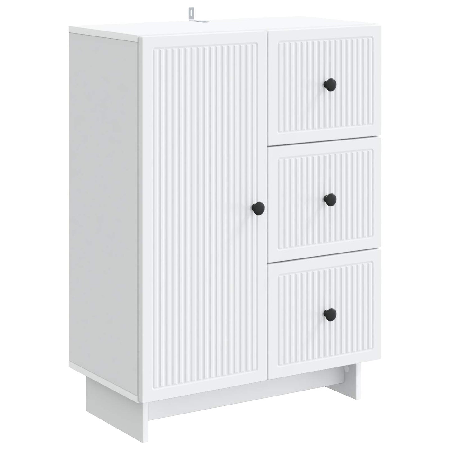 Dressoir Wit 66 x 34,5 x 90 cm Bewerkt hout is nu te koop bij PeponiXL, paradijselijk wonen!