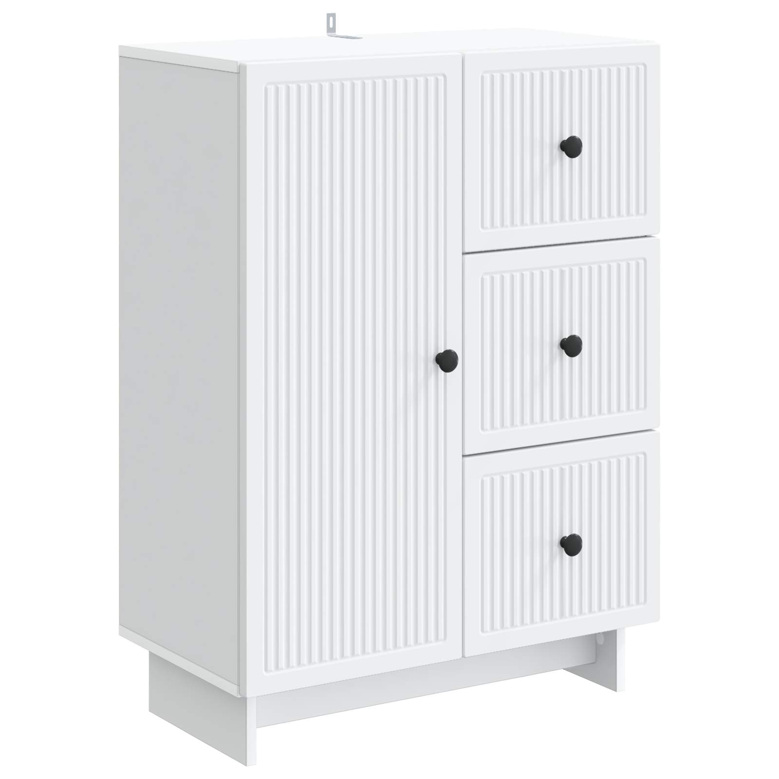 Dressoir Wit 66 x 34,5 x 90 cm Bewerkt hout is nu te koop bij PeponiXL, paradijselijk wonen!