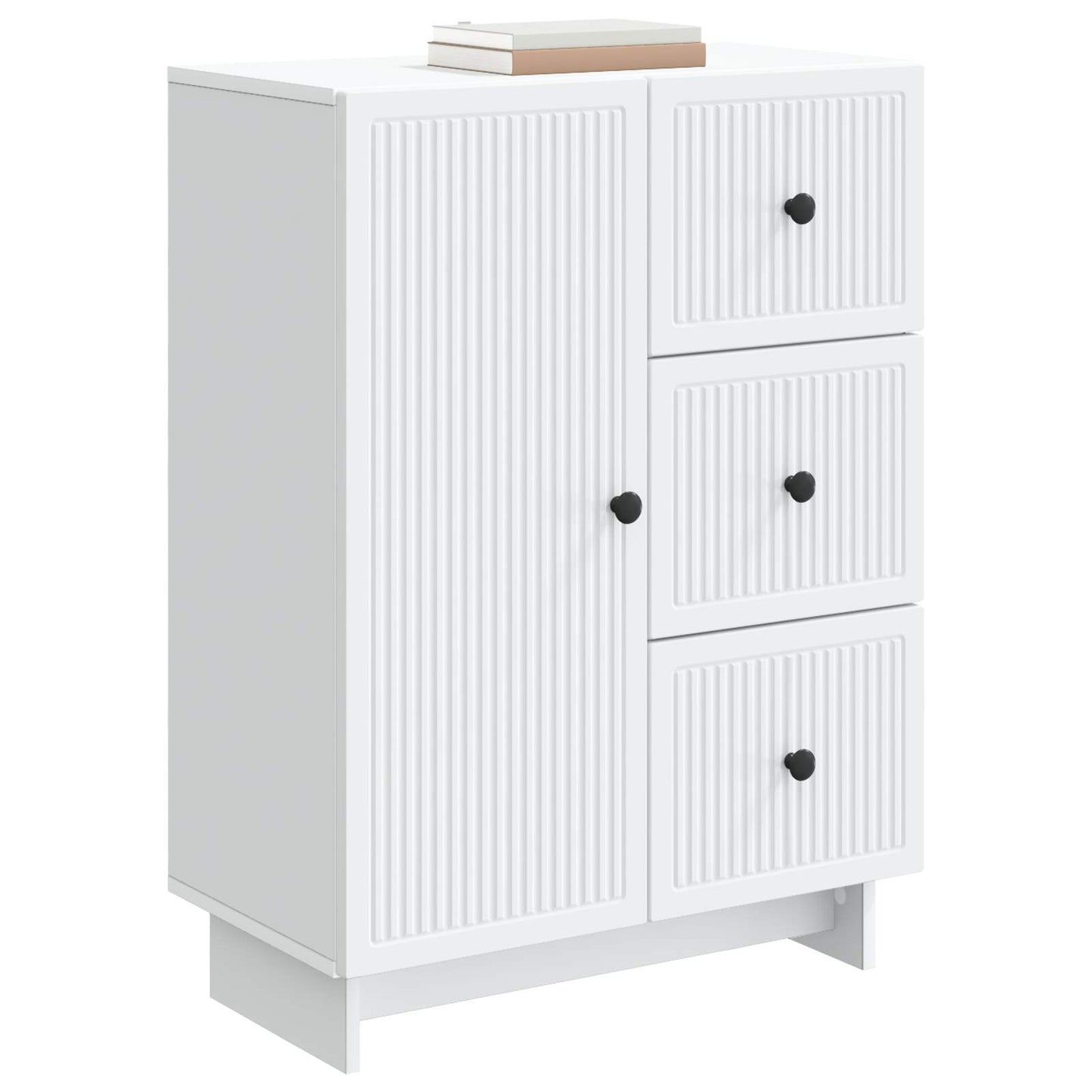 Dressoir Wit 66 x 34,5 x 90 cm Bewerkt hout is nu te koop bij PeponiXL, paradijselijk wonen!
