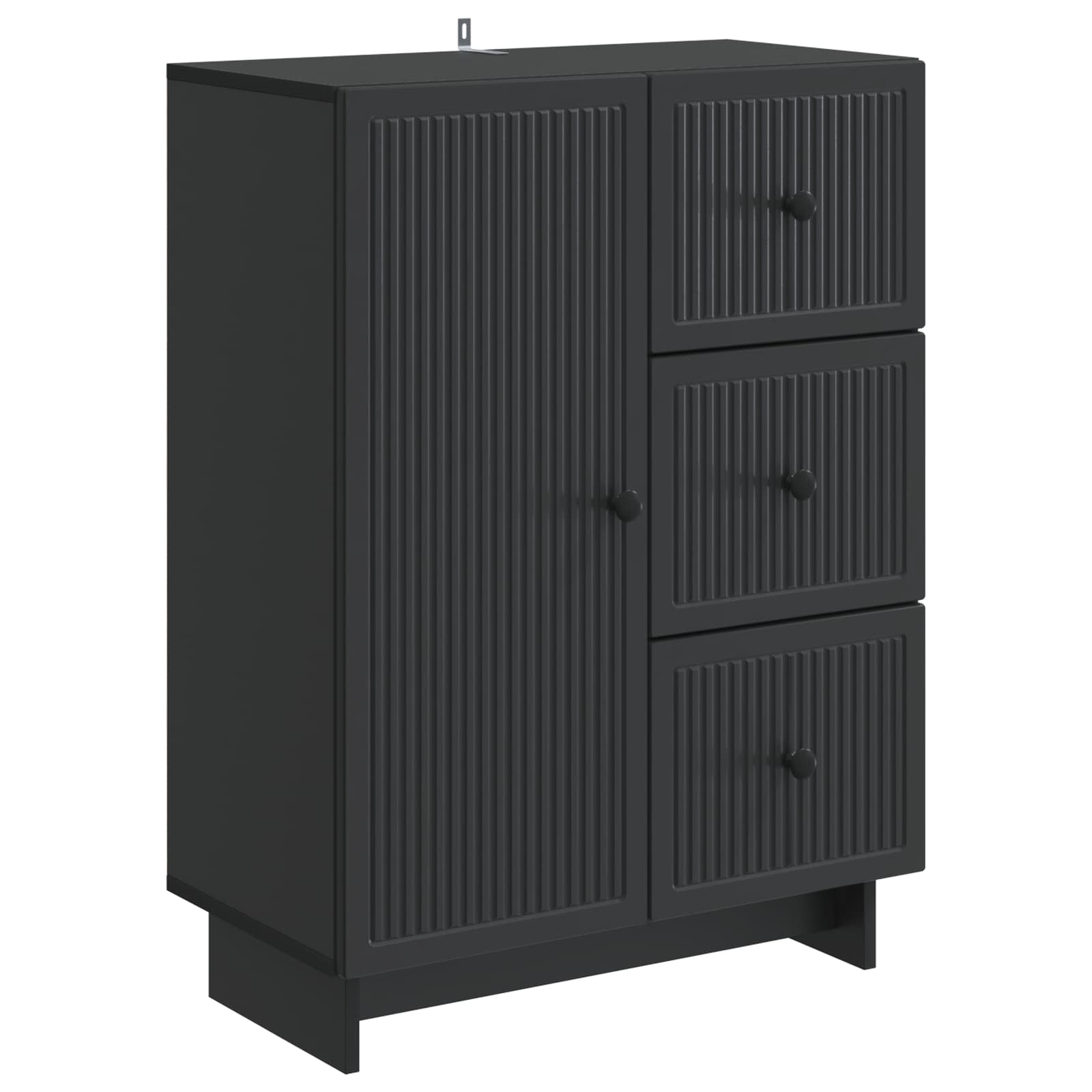 Dressoir met lade Zwart 66 x 34,5 x 90 cm Bewerkt hout is nu te koop bij PeponiXL, paradijselijk wonen!