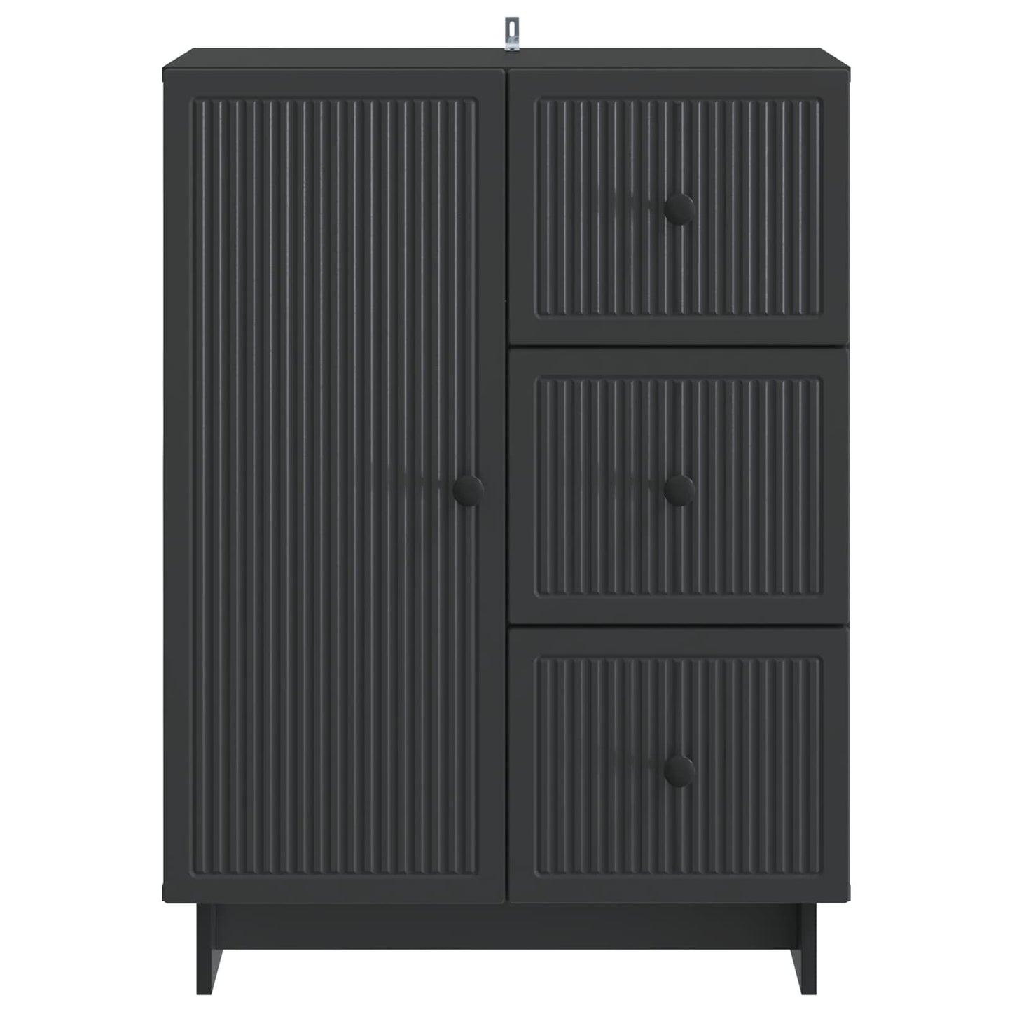 Dressoir met lade Zwart 66 x 34,5 x 90 cm Bewerkt hout is nu te koop bij PeponiXL, paradijselijk wonen!