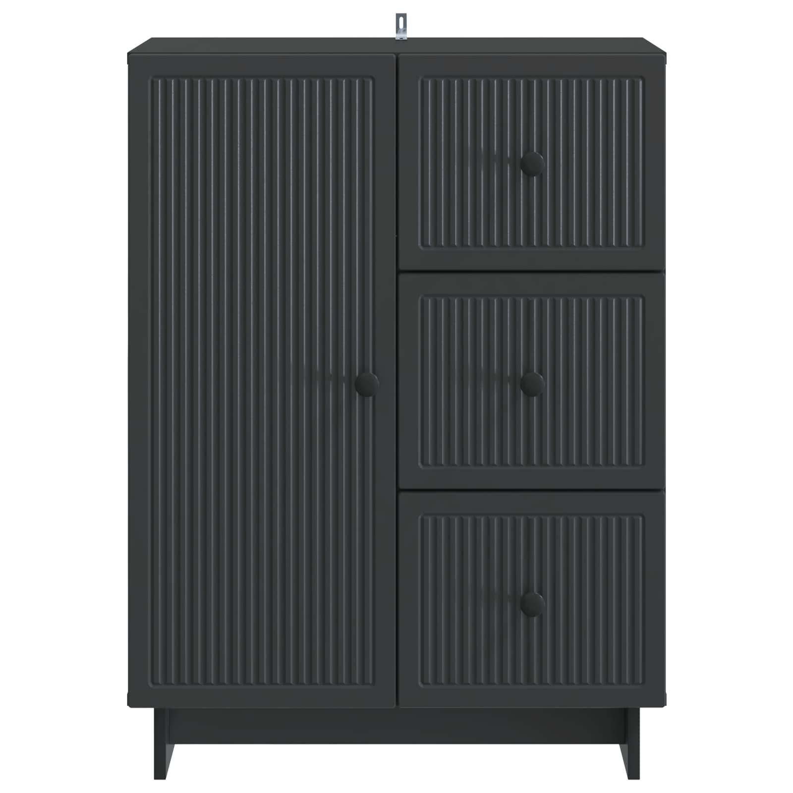 Dressoir met lade Zwart 66 x 34,5 x 90 cm Bewerkt hout is nu te koop bij PeponiXL, paradijselijk wonen!