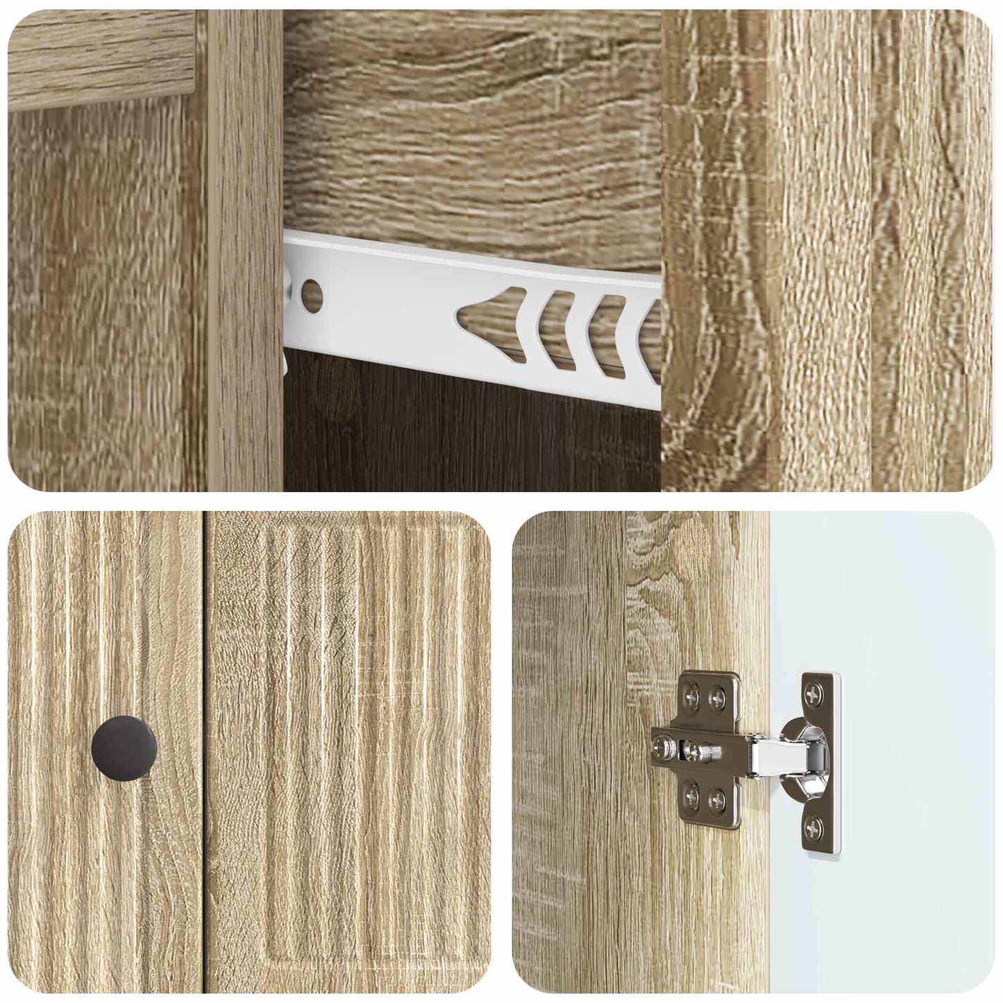 Dressoir met lade Sonoma Eiken 66 x 34,5 x 90 cm Bewerkt hout is nu te koop bij PeponiXL, paradijselijk wonen!